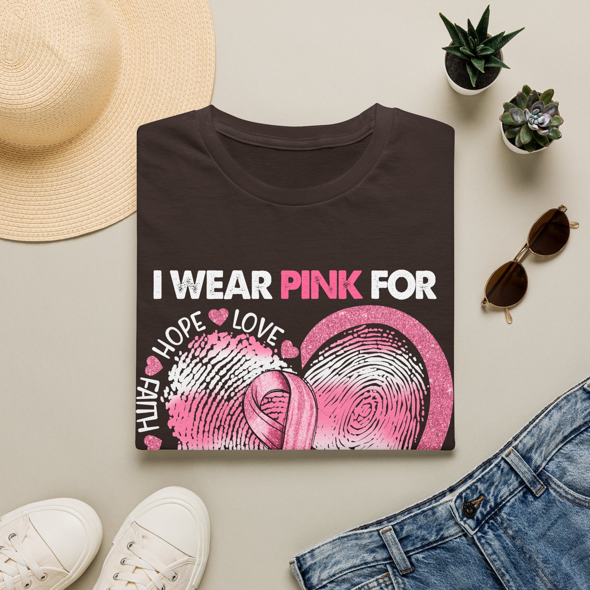 Unisex Softstyle T-Shirt Breast Cancer Awareness Heart