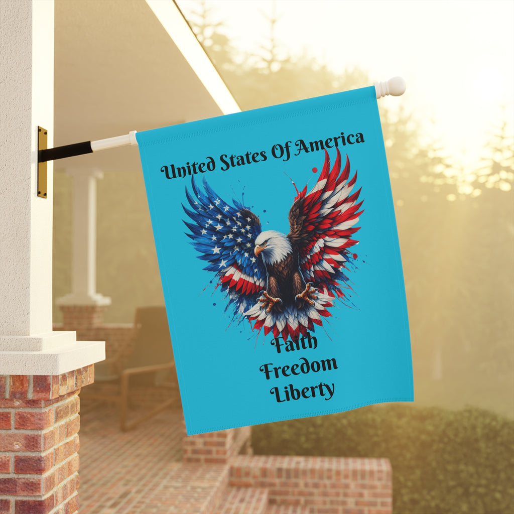 Patriotic Eagle Garden Flag – American Flag Wings House Banner for 4th of July, Memorial Day, Veterans Day
