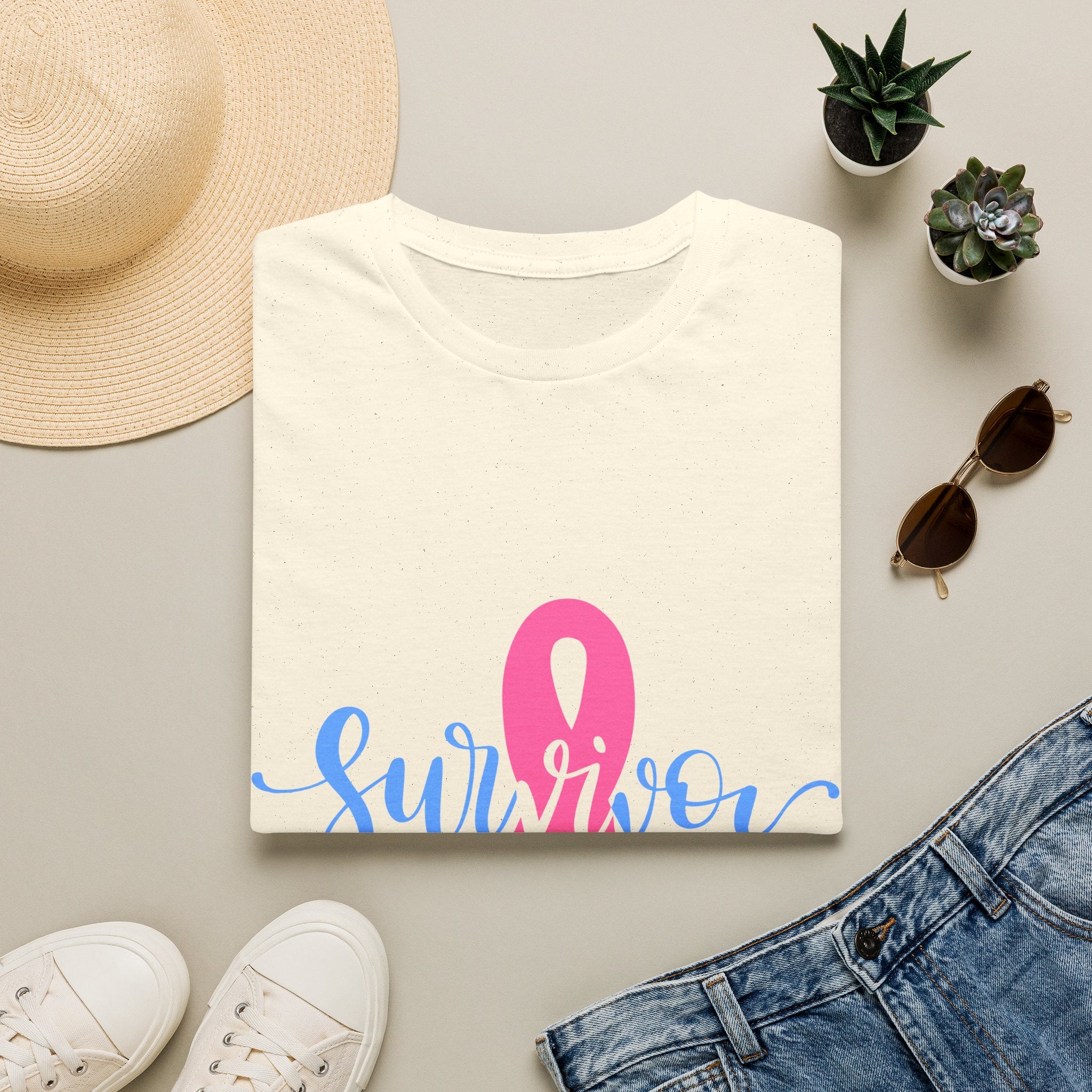 Breast Cancer Survivor T-Shirt — Pink Ribbon Survivor Tee