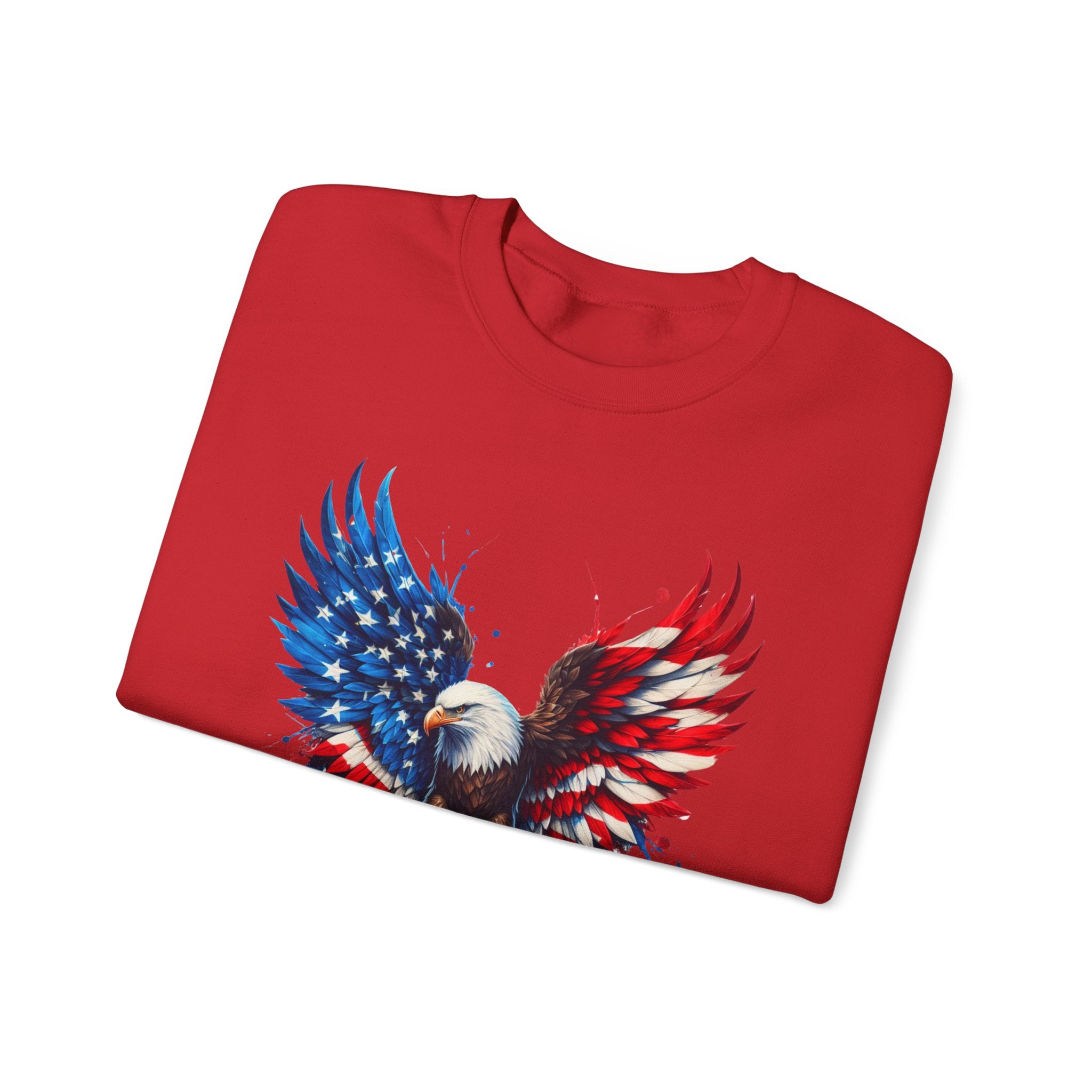 American Flag Bald Eagle Crewneck Sweatshirt USA
