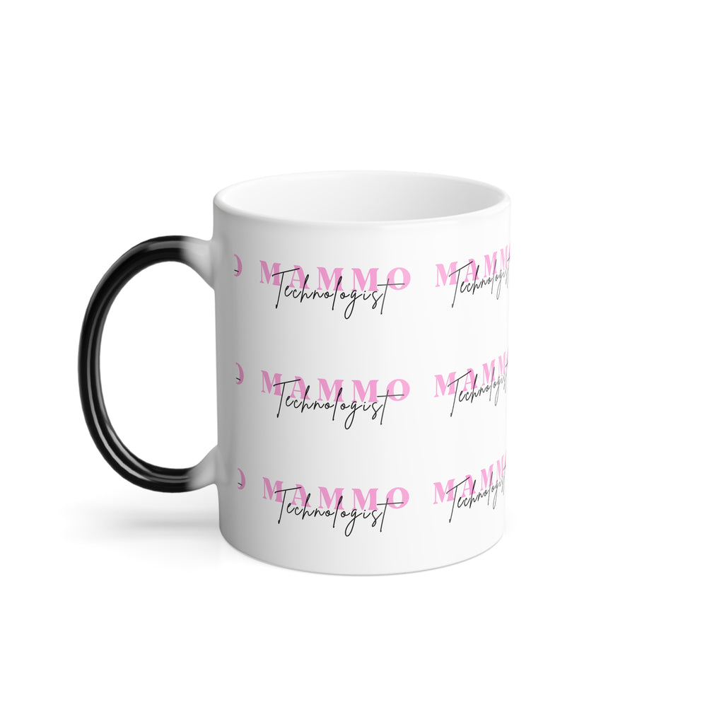 Color-Changing 11oz Mug — 'MAMMO' Breast Cancer Awareness Thermal Coffee Cup