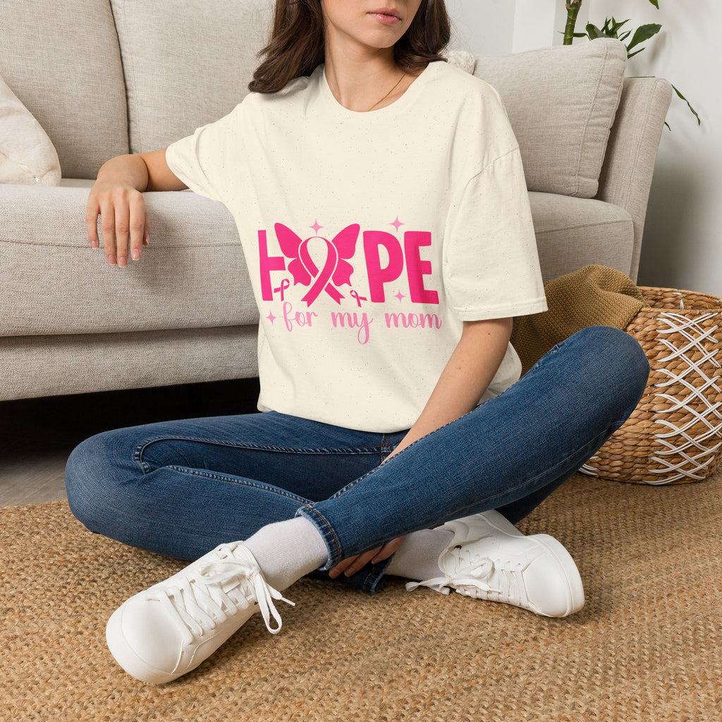 Hope Butterfly Breast Cancer Awareness T-Shirt — “Hope for my mom” Pink Ribbon Tee