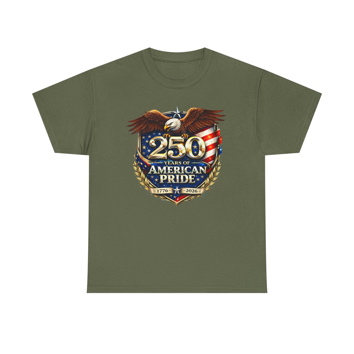 250 Years of American Pride T-Shirt — Patriotic Eagle 1776–2026 Celebration Tee