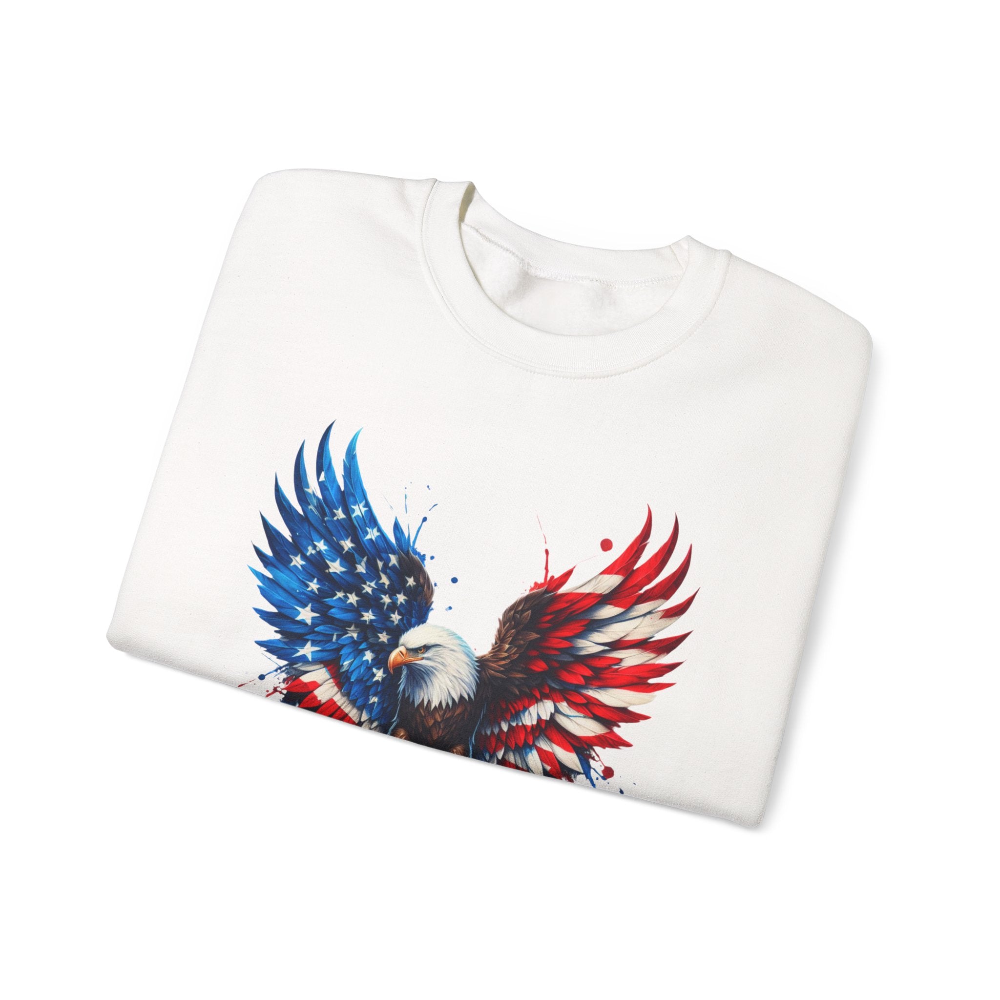 American Flag Bald Eagle Crewneck Sweatshirt USA