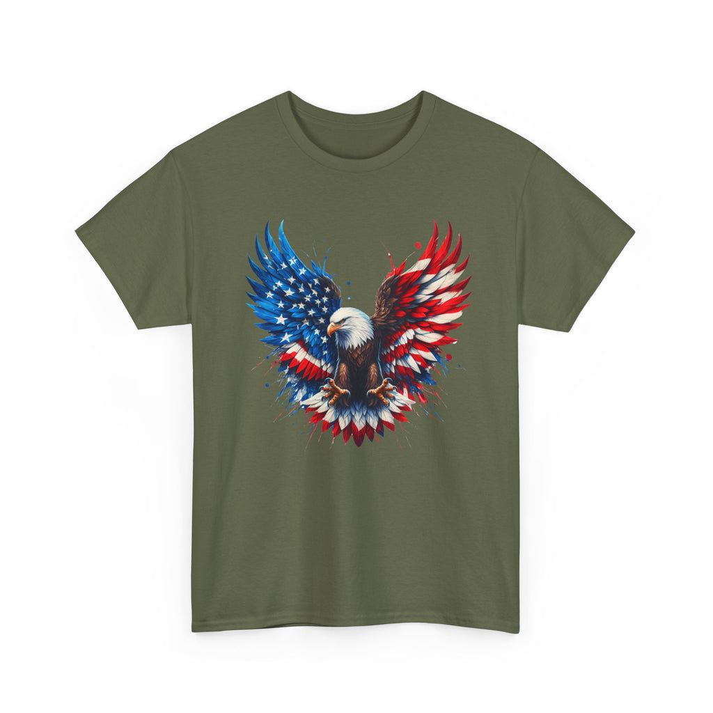 Patriotic Eagle T-Shirt — American Flag Bald Eagle Graphic Tee