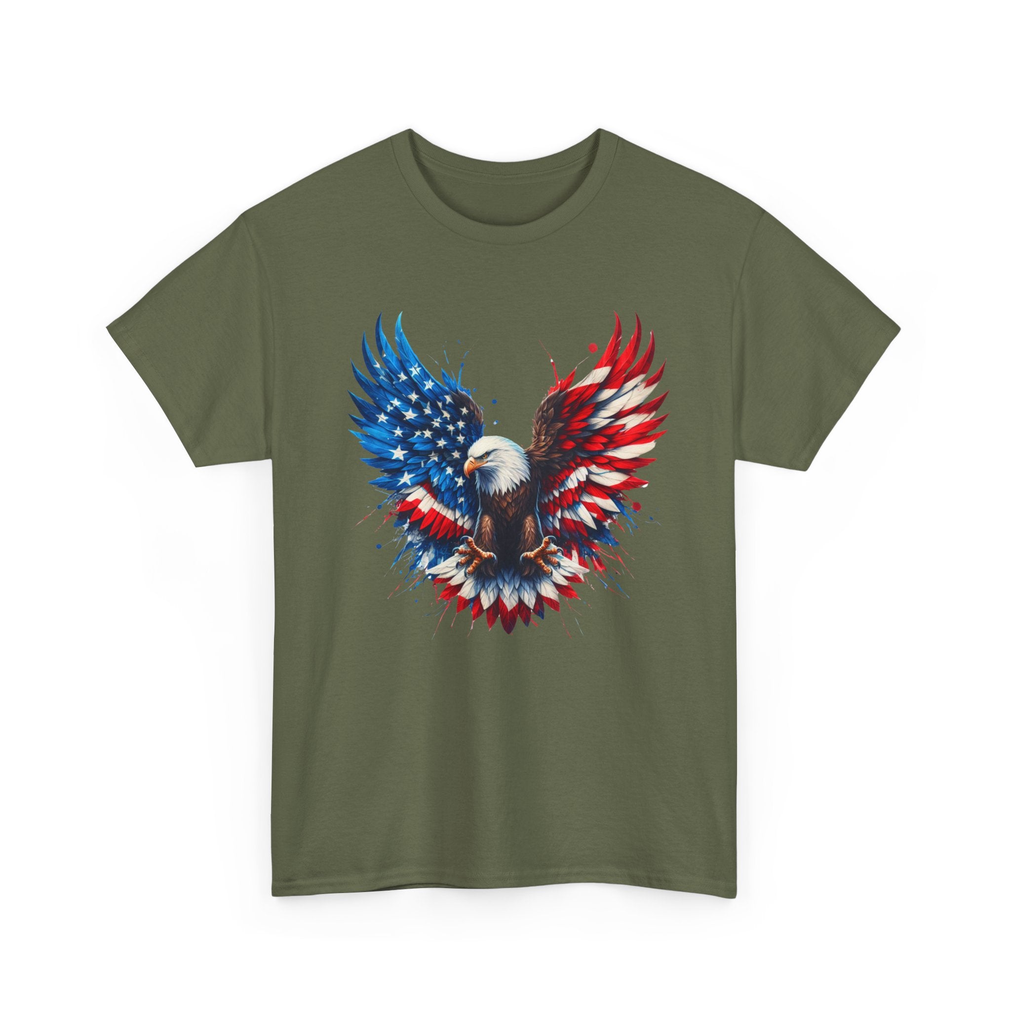 Patriotic Eagle T-Shirt — American Flag Bald Eagle Graphic Tee