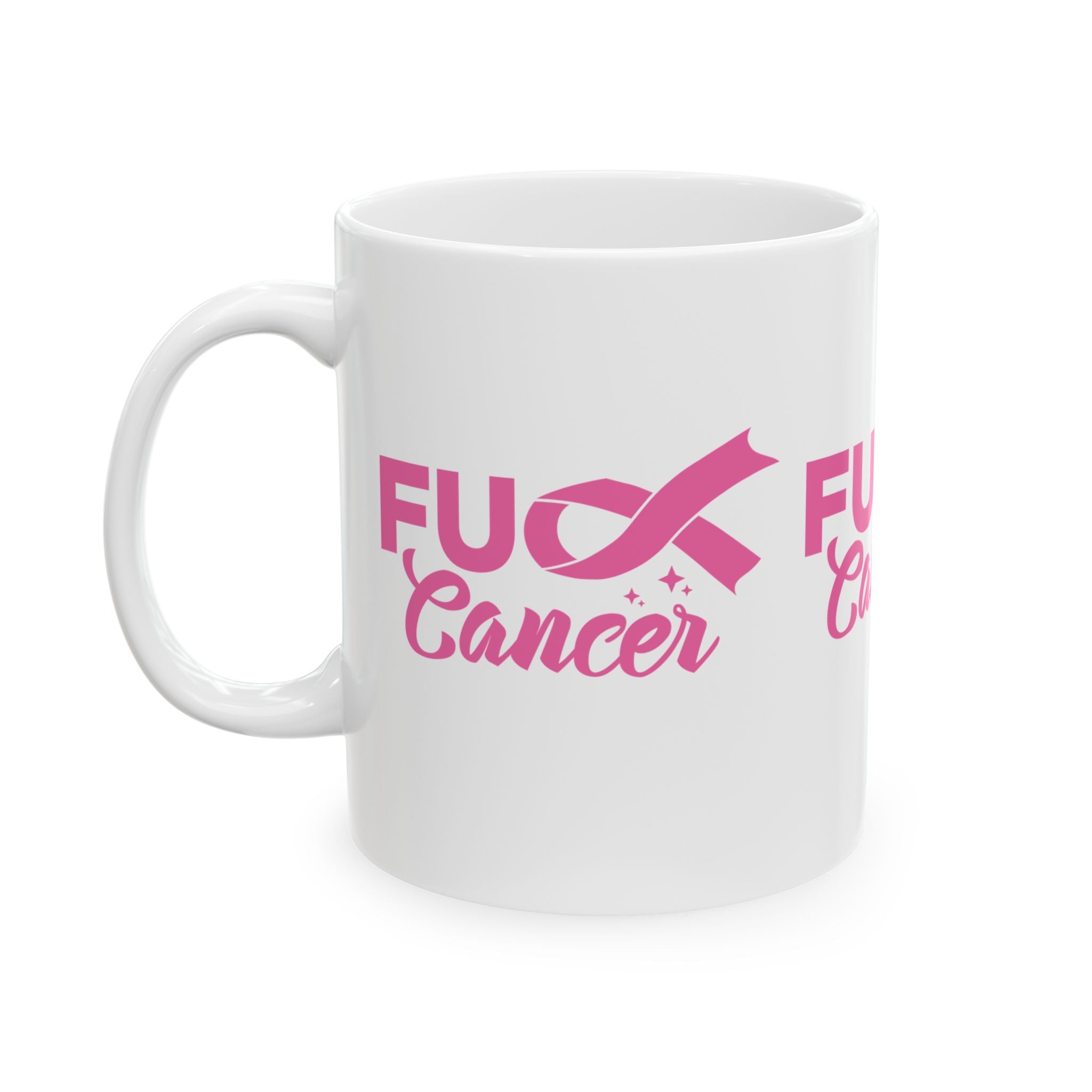 Ceramic Mug, (11oz, 15oz) F*ck Cancer