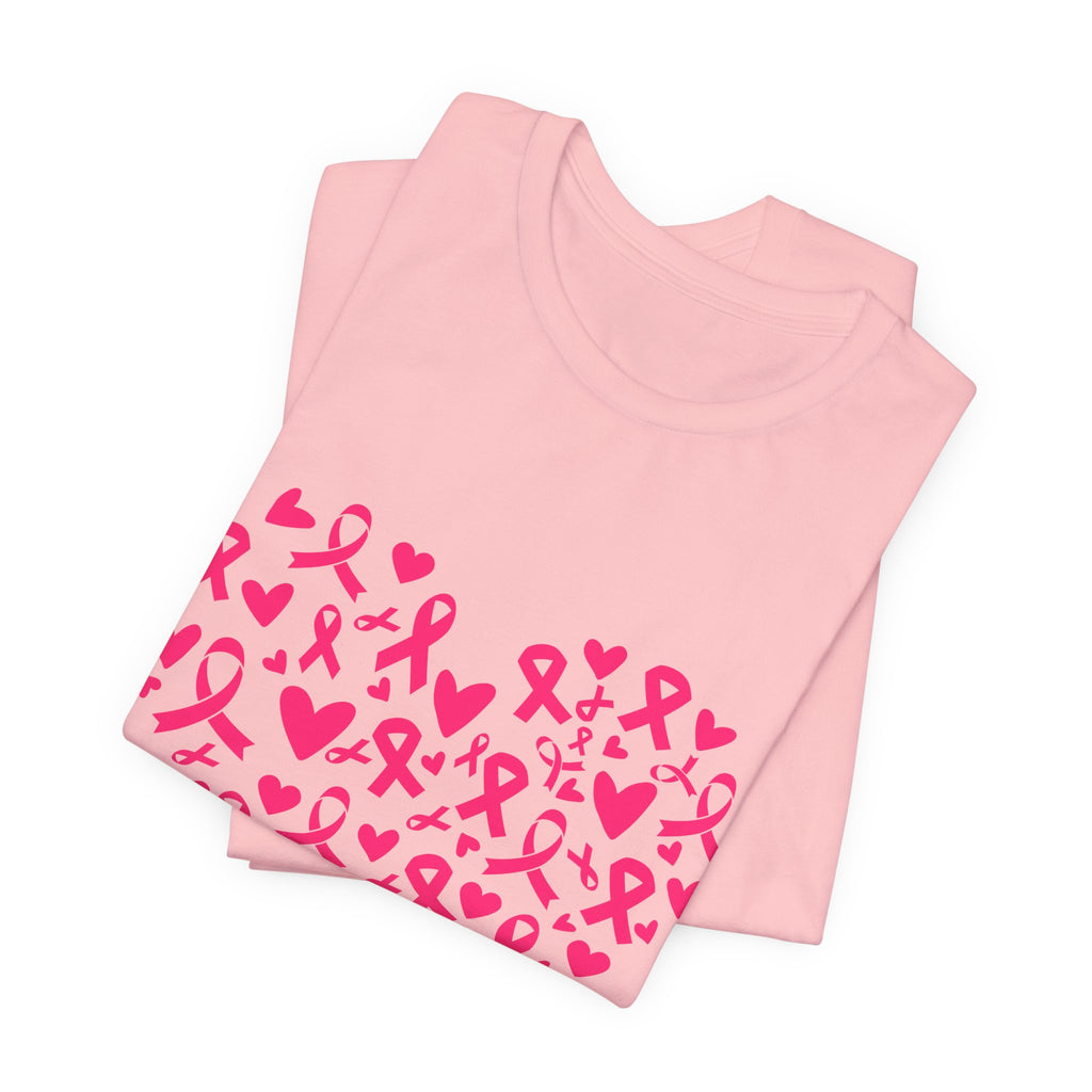 Breast Cancer Awareness Ribbon Heart Tee