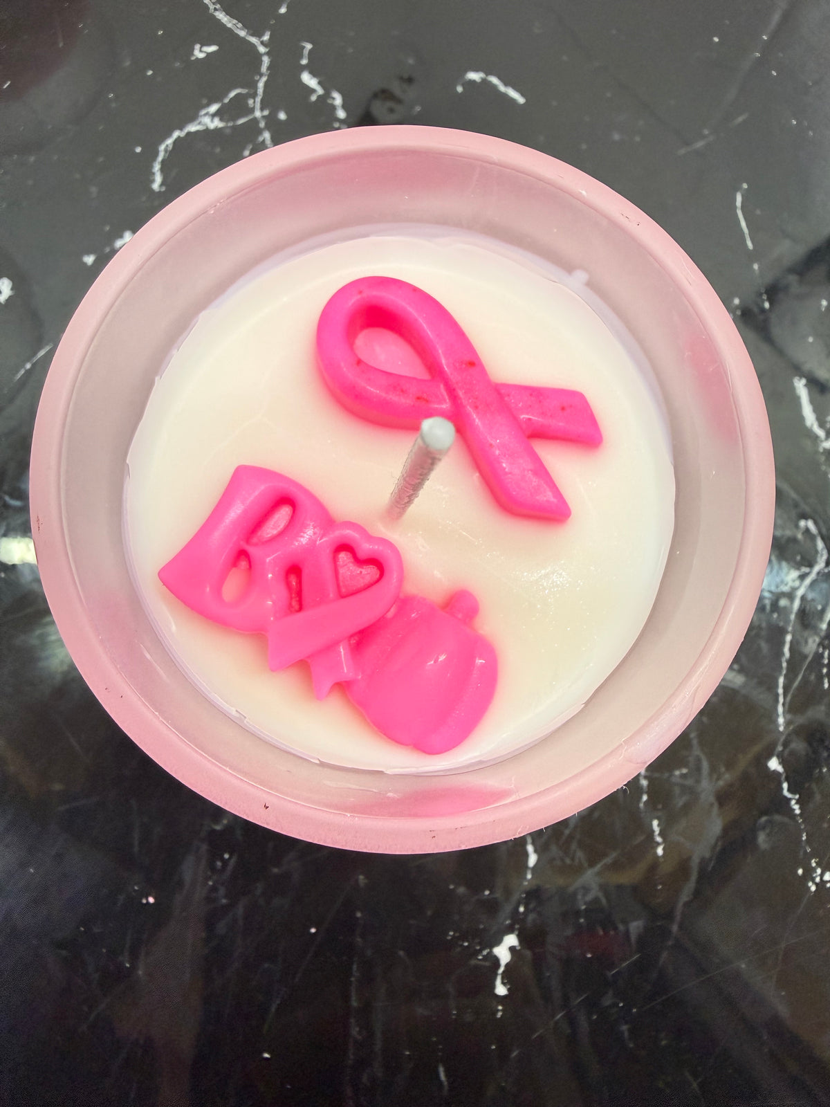 Breast Cancer Awareness Soy candle - scent varies - Soy grown in the USA - Random design/Color