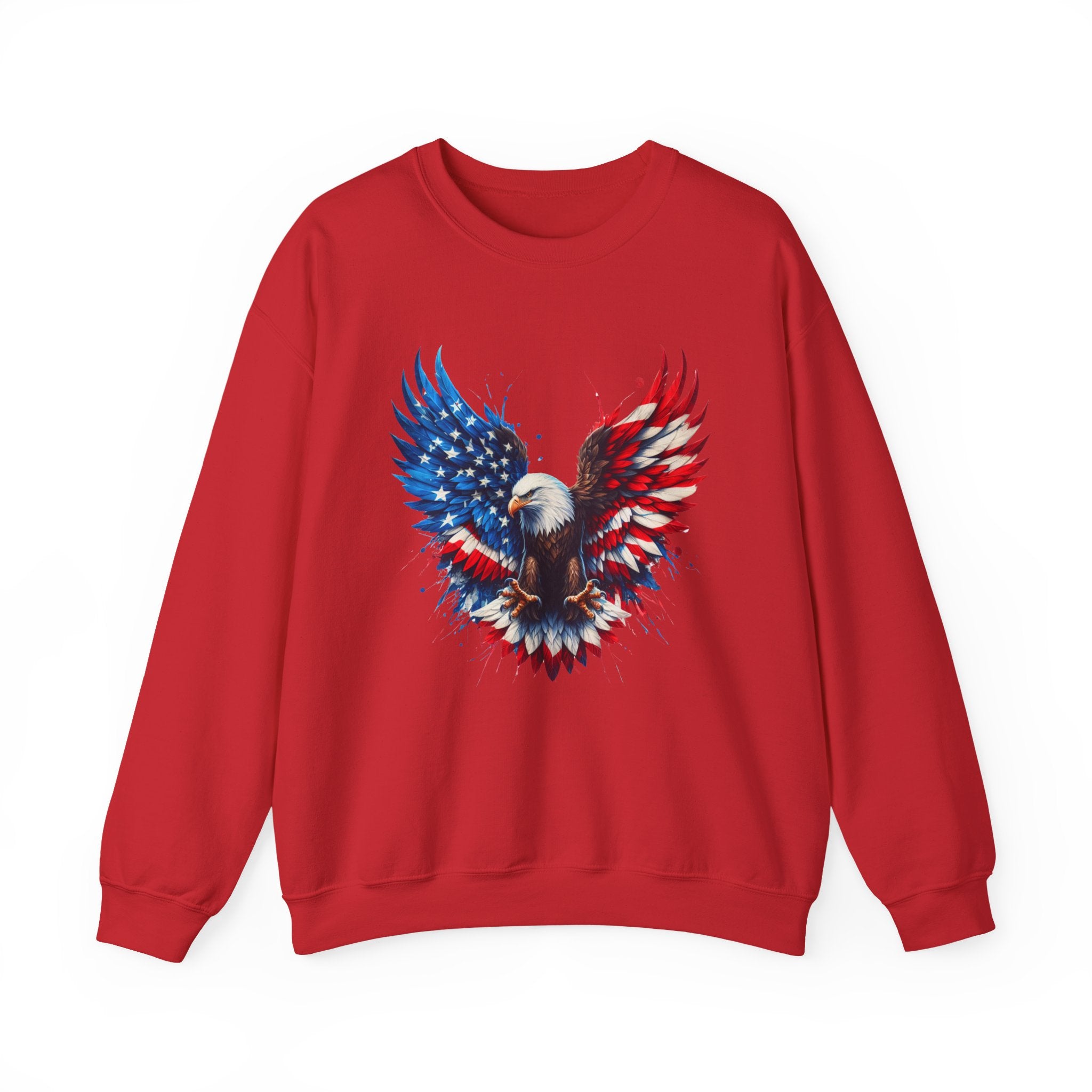 American Flag Bald Eagle Crewneck Sweatshirt USA