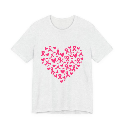 Breast Cancer Awareness Ribbon Heart Tee