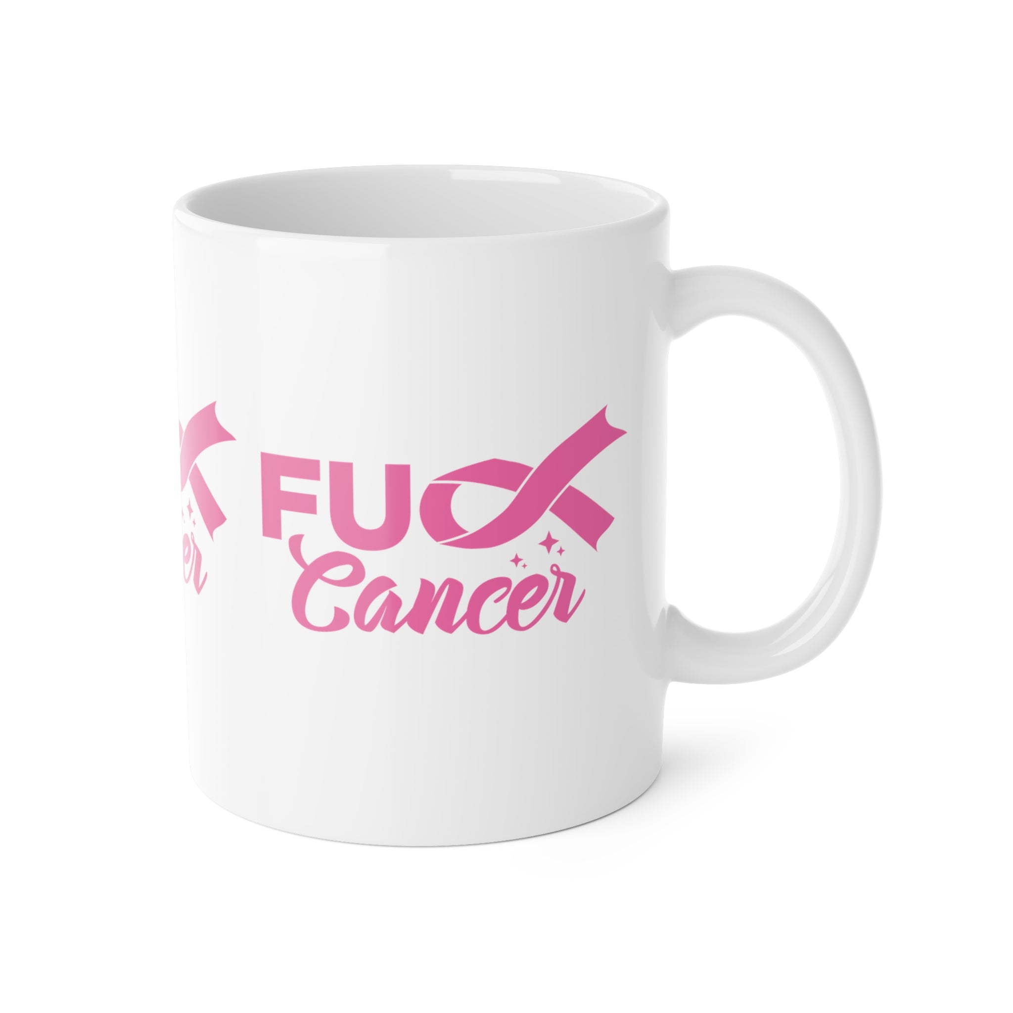 Cancer Awareness Mug — Pink "F*ck Cancer" Ribbon 11oz