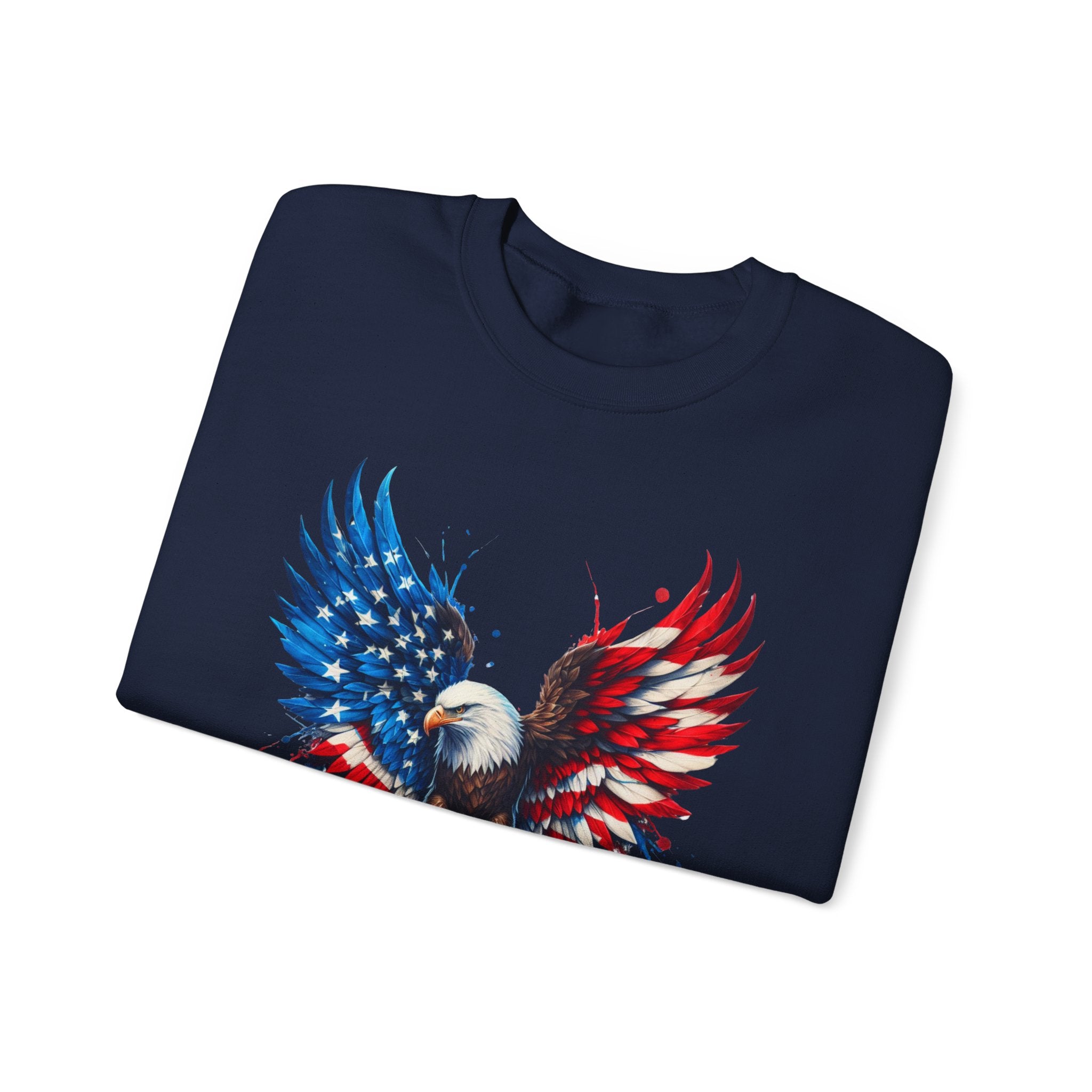 American Flag Bald Eagle Crewneck Sweatshirt USA