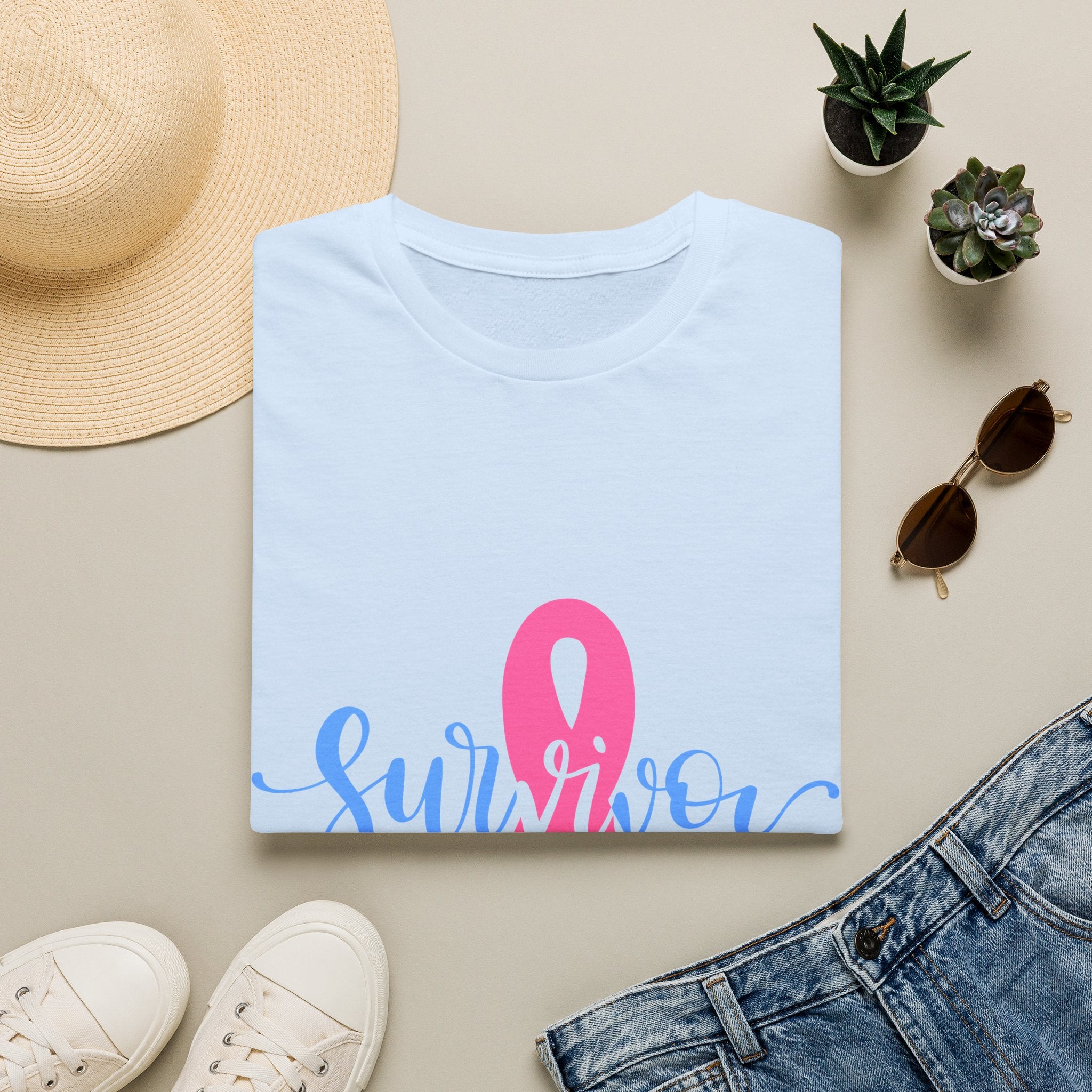 Breast Cancer Survivor T-Shirt — Pink Ribbon Survivor Tee