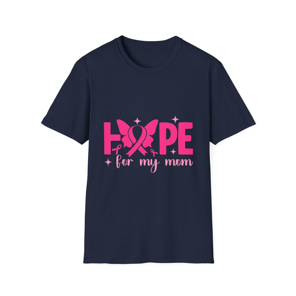 Hope Butterfly Breast Cancer Awareness T-Shirt — “Hope for my mom” Pink Ribbon Tee