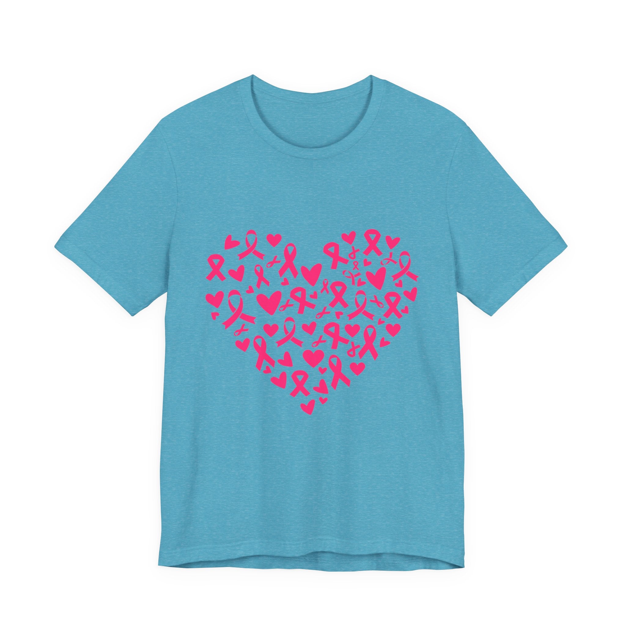 Breast Cancer Awareness Ribbon Heart Tee