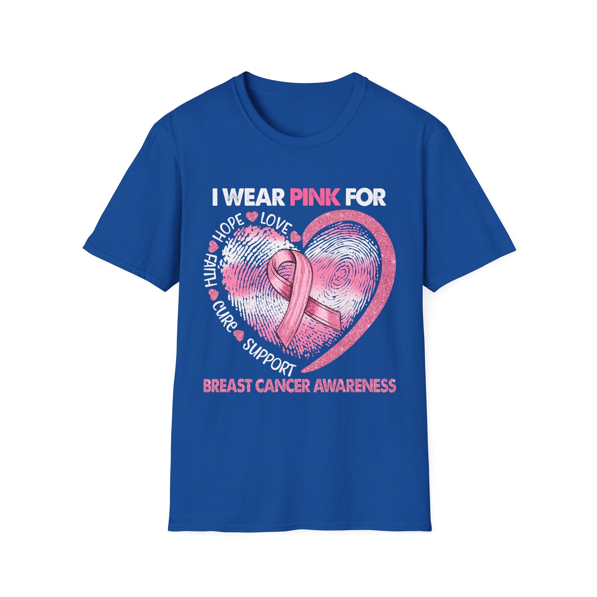 Unisex Softstyle T-Shirt Breast Cancer Awareness Heart