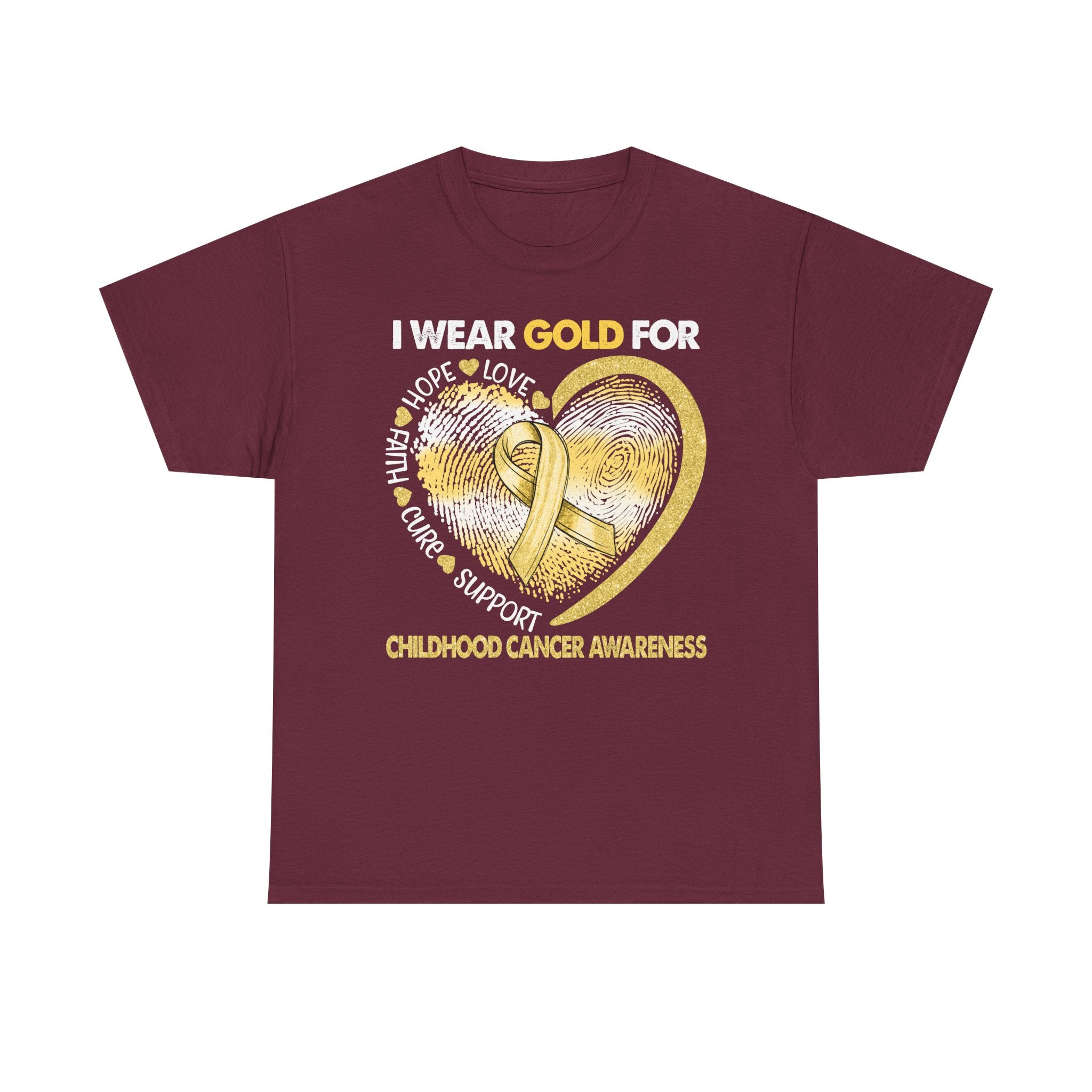 Gold Ribbon Childhood Cancer Awareness T-Shirt