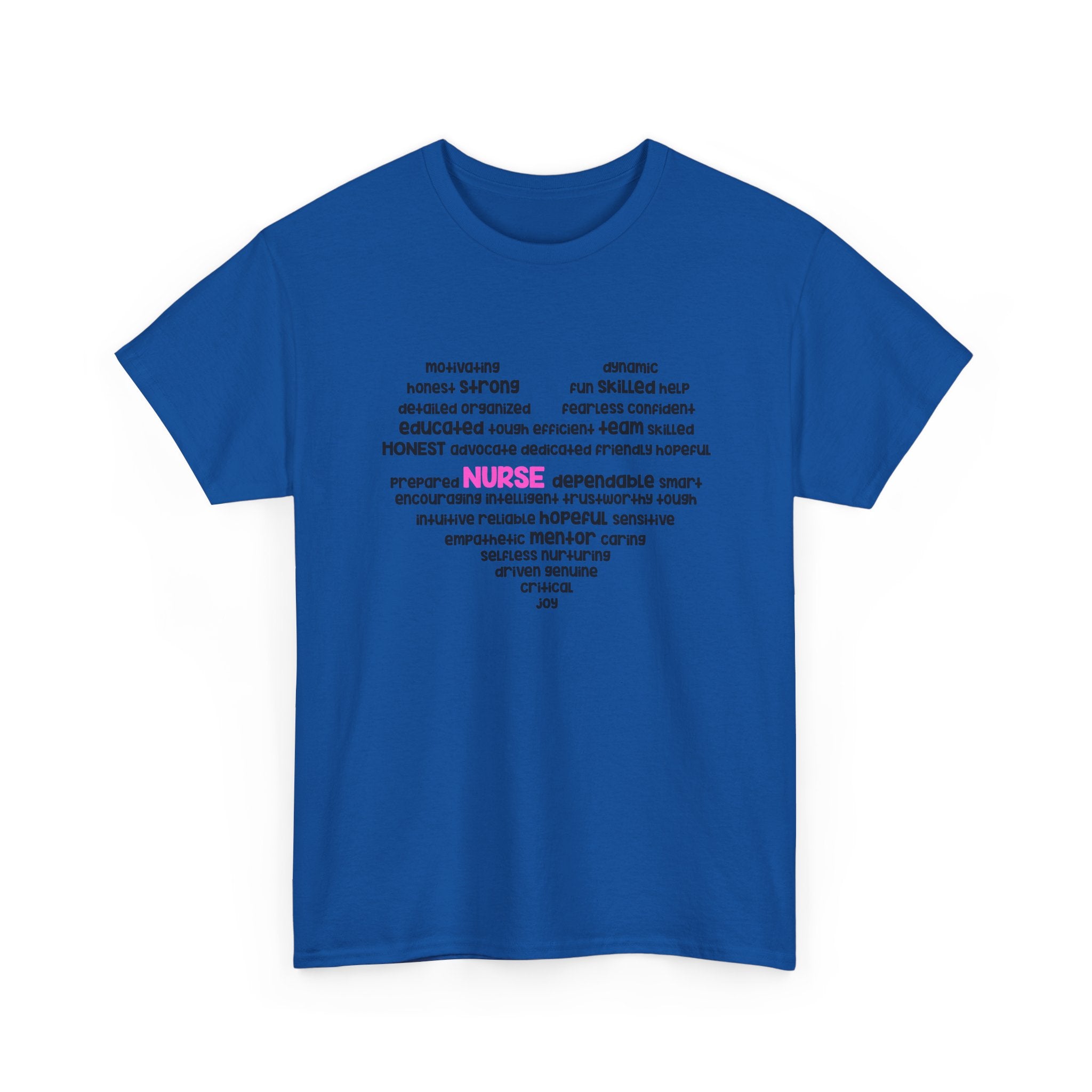 Nurse Words Heart T‑Shirt — Inspirational Healthcare Appreciation Tee
