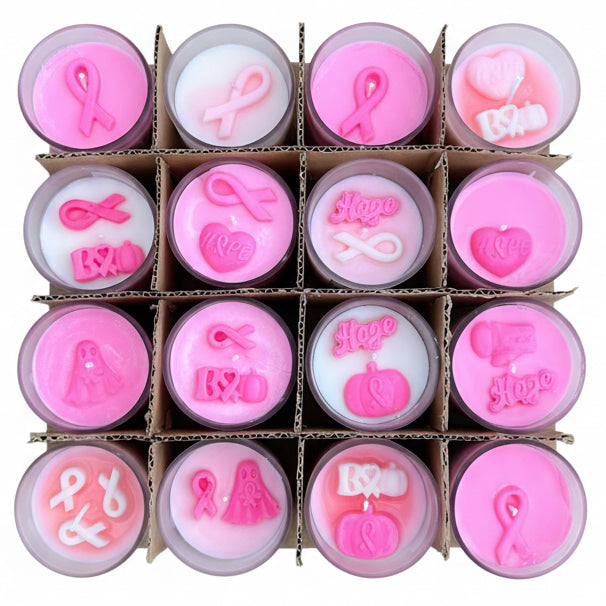 Breast Cancer Awareness Soy candle - scent varies - Soy grown in the USA - Random design/Color