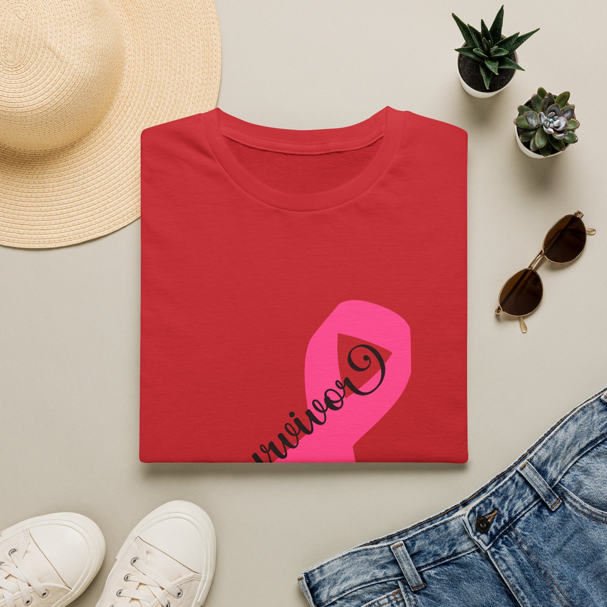 Breast Cancer Survivor Pink Ribbon T-Shirt
