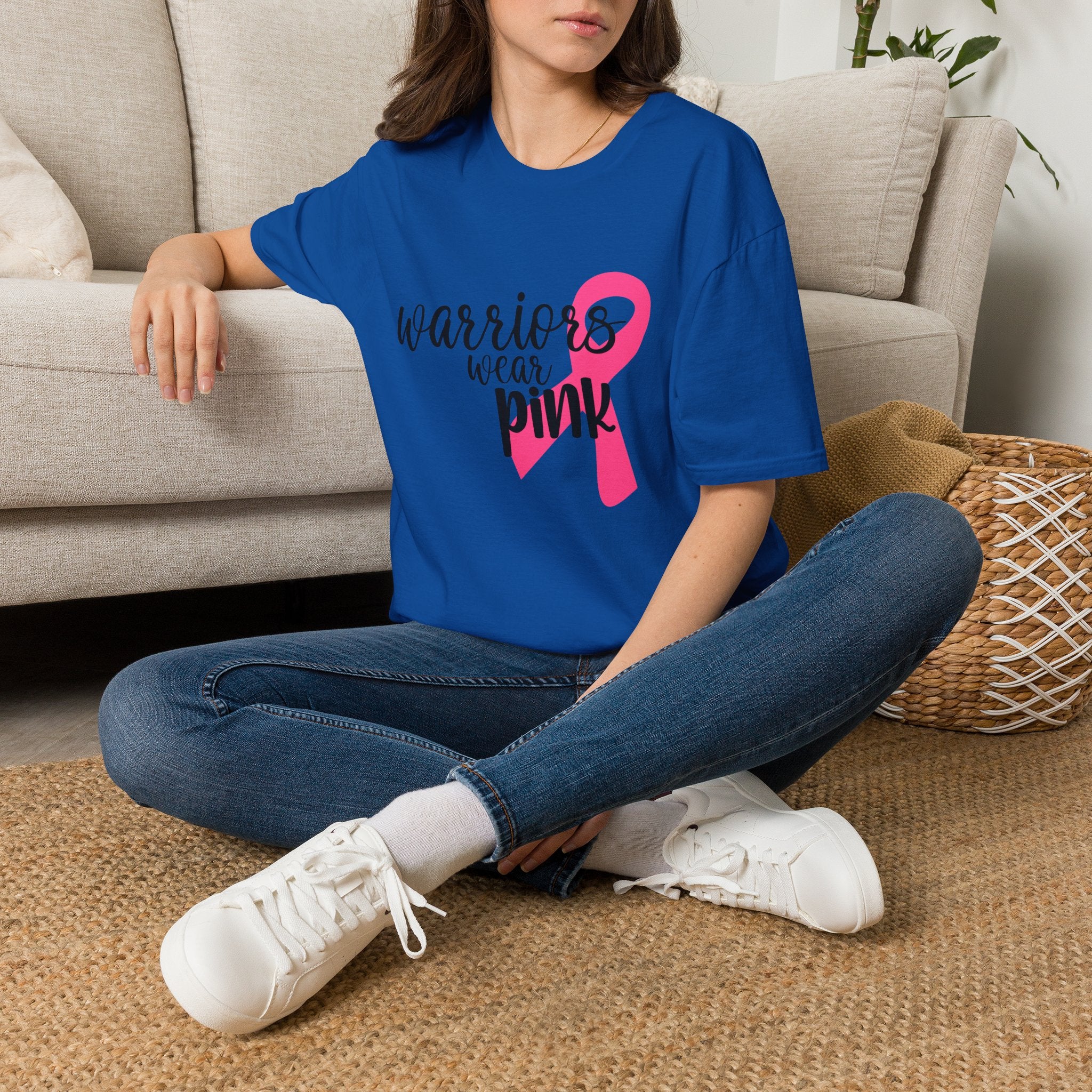 Breast Cancer Awareness T-Shirt — "Warriors Wear Pink" Ribbon Tee