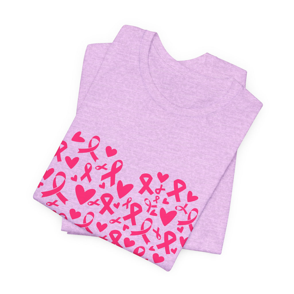 Breast Cancer Awareness Ribbon Heart Tee