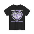Orchid Testicular Cancer Awareness Tee — Heart Ribbon Support Shirt