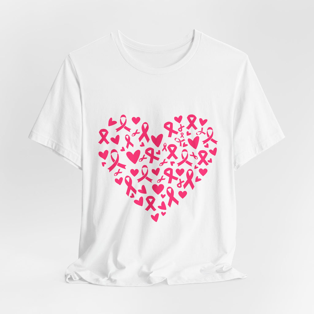 Breast Cancer Awareness Ribbon Heart Tee
