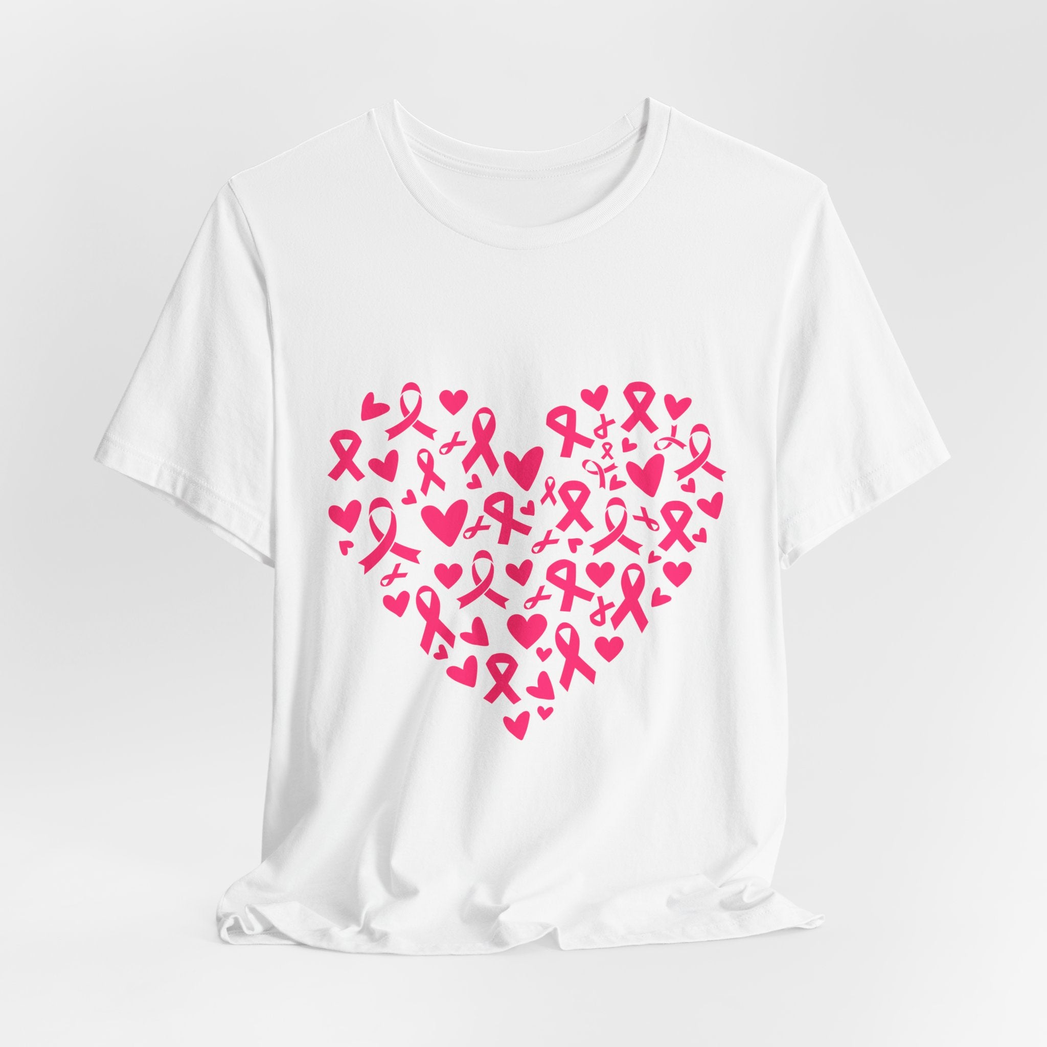 Breast Cancer Awareness Ribbon Heart Tee