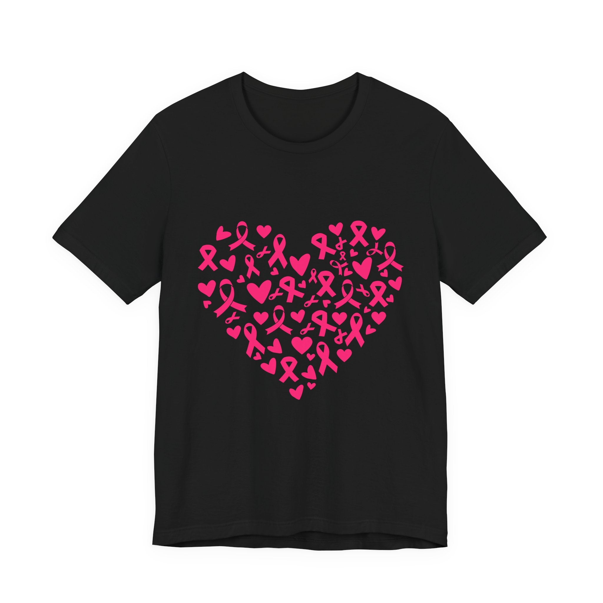Breast Cancer Awareness Ribbon Heart Tee