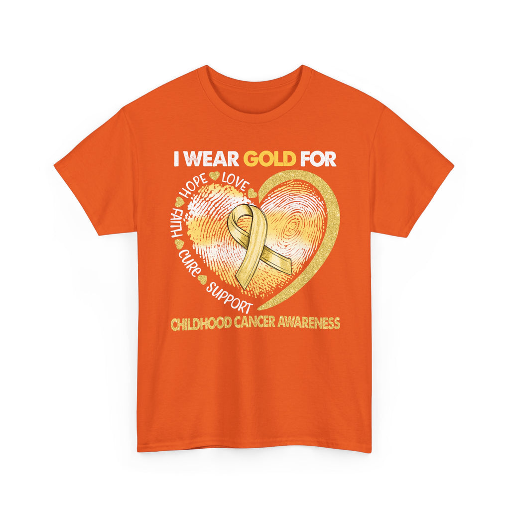 Gold Ribbon Childhood Cancer Awareness T-Shirt