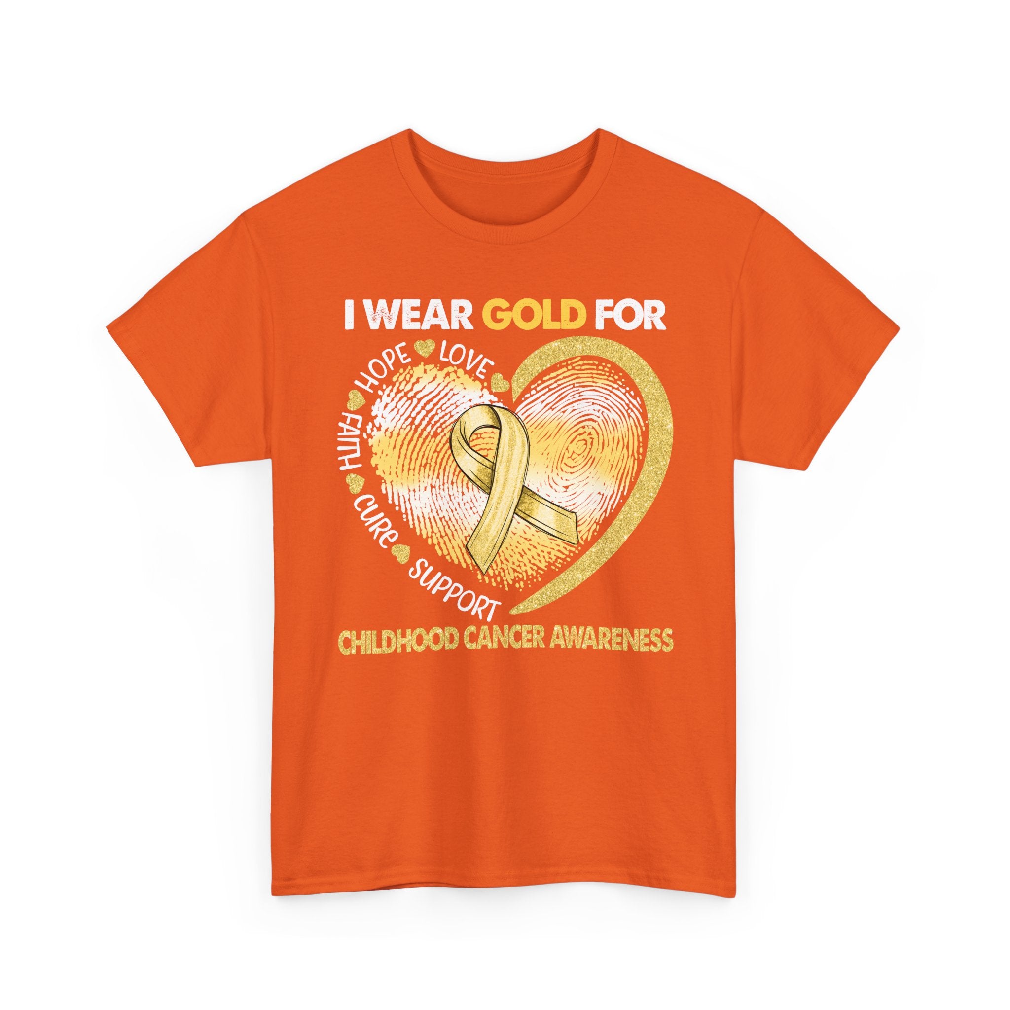 Gold Ribbon Childhood Cancer Awareness T-Shirt