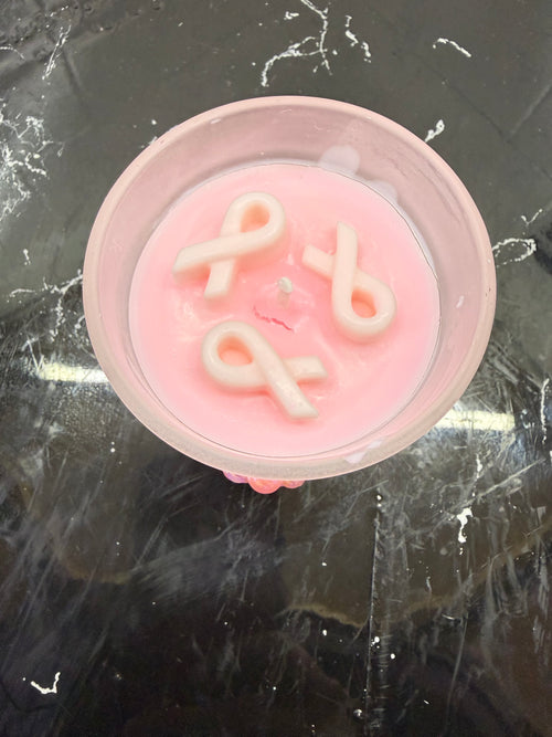 Breast Cancer Awareness Soy candle - scent varies - Soy grown in the USA - Random design/Color