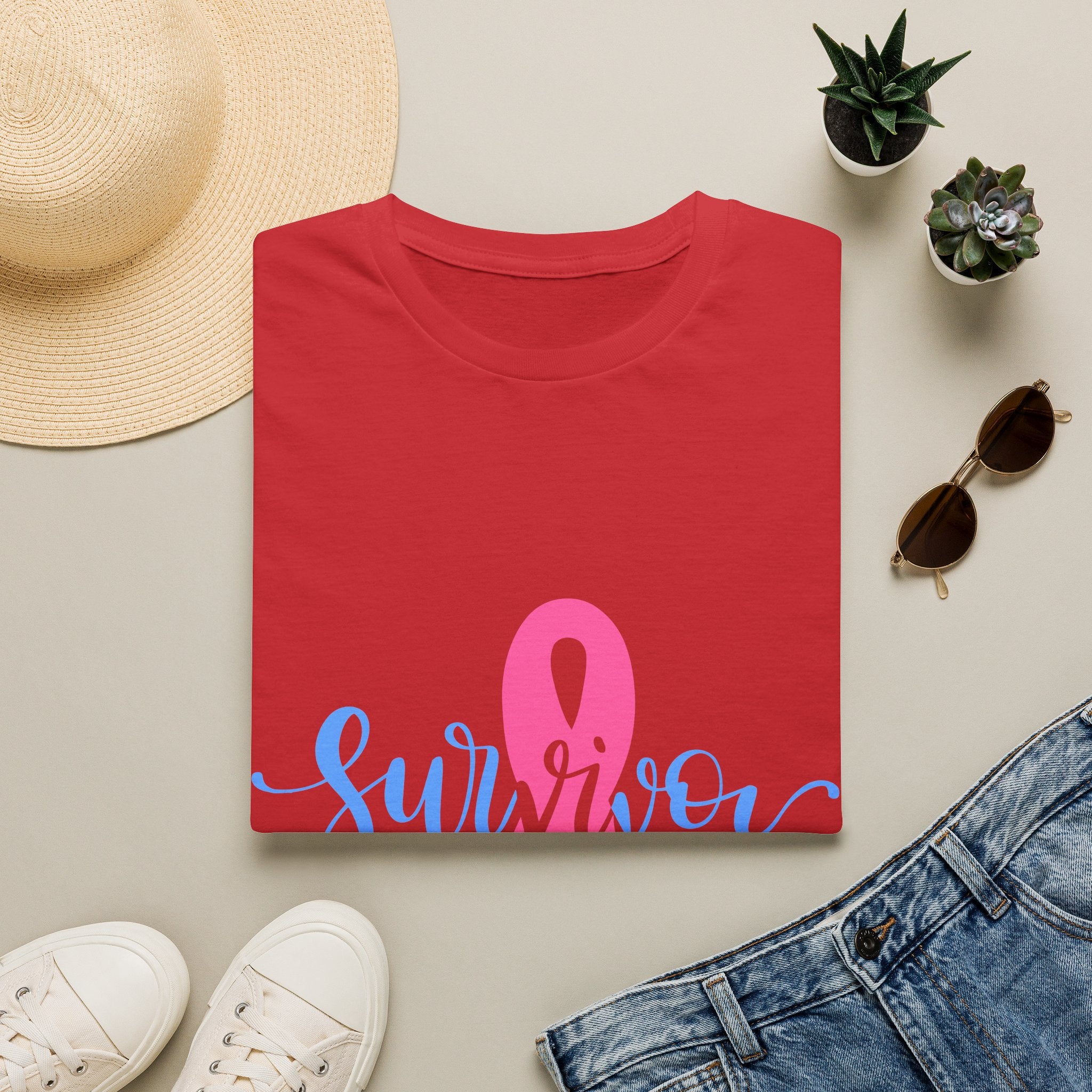 Breast Cancer Survivor T-Shirt — Pink Ribbon Survivor Tee
