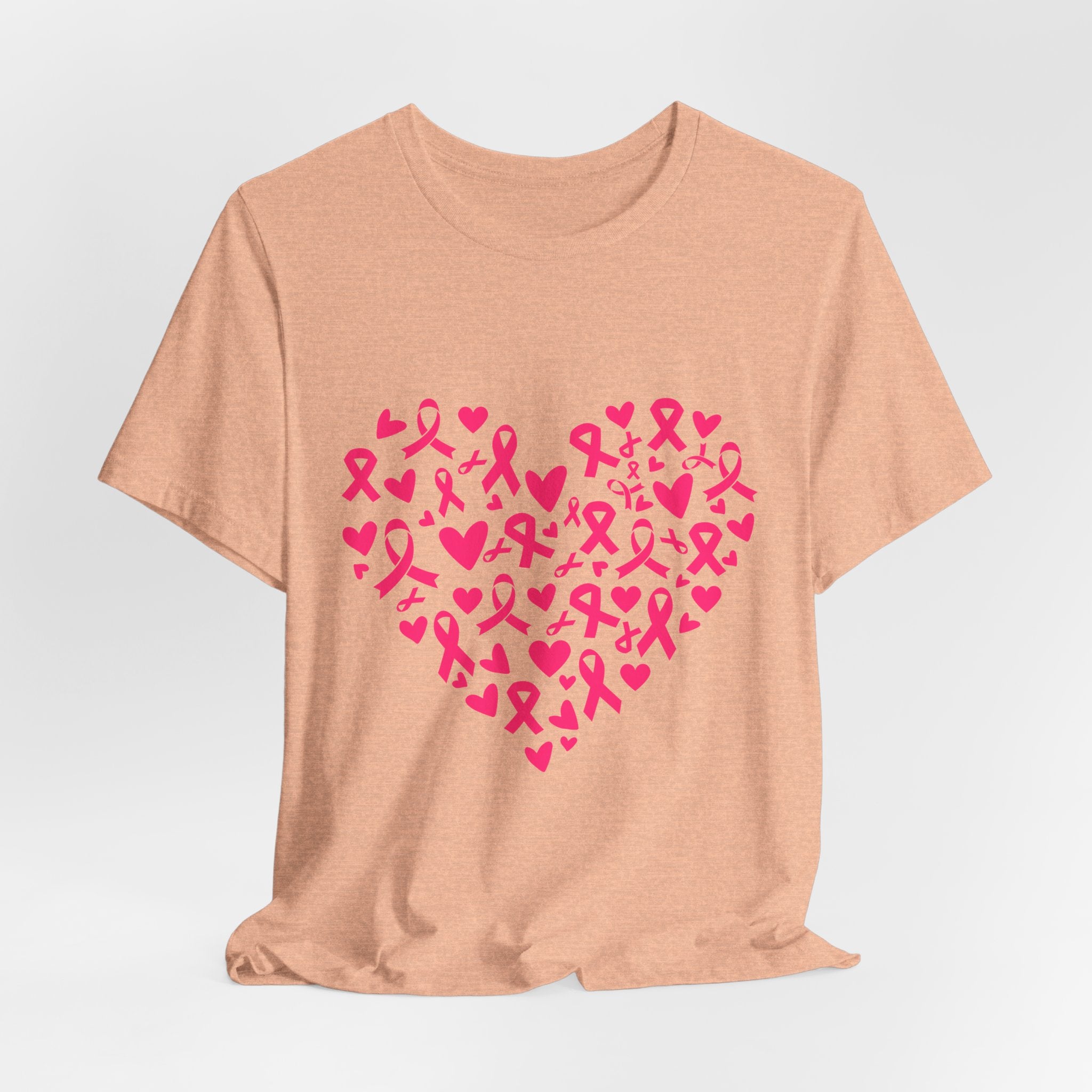 Breast Cancer Awareness Ribbon Heart Tee