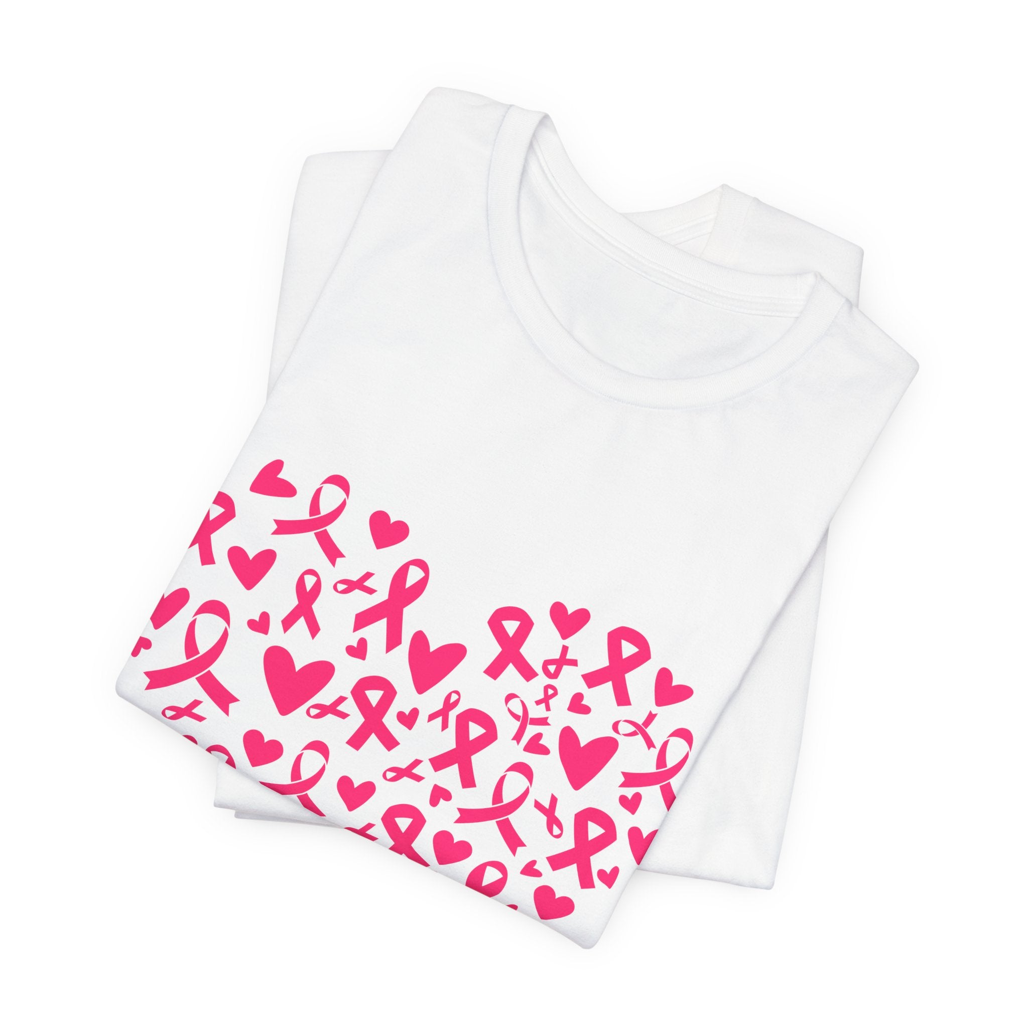 Breast Cancer Awareness Ribbon Heart Tee
