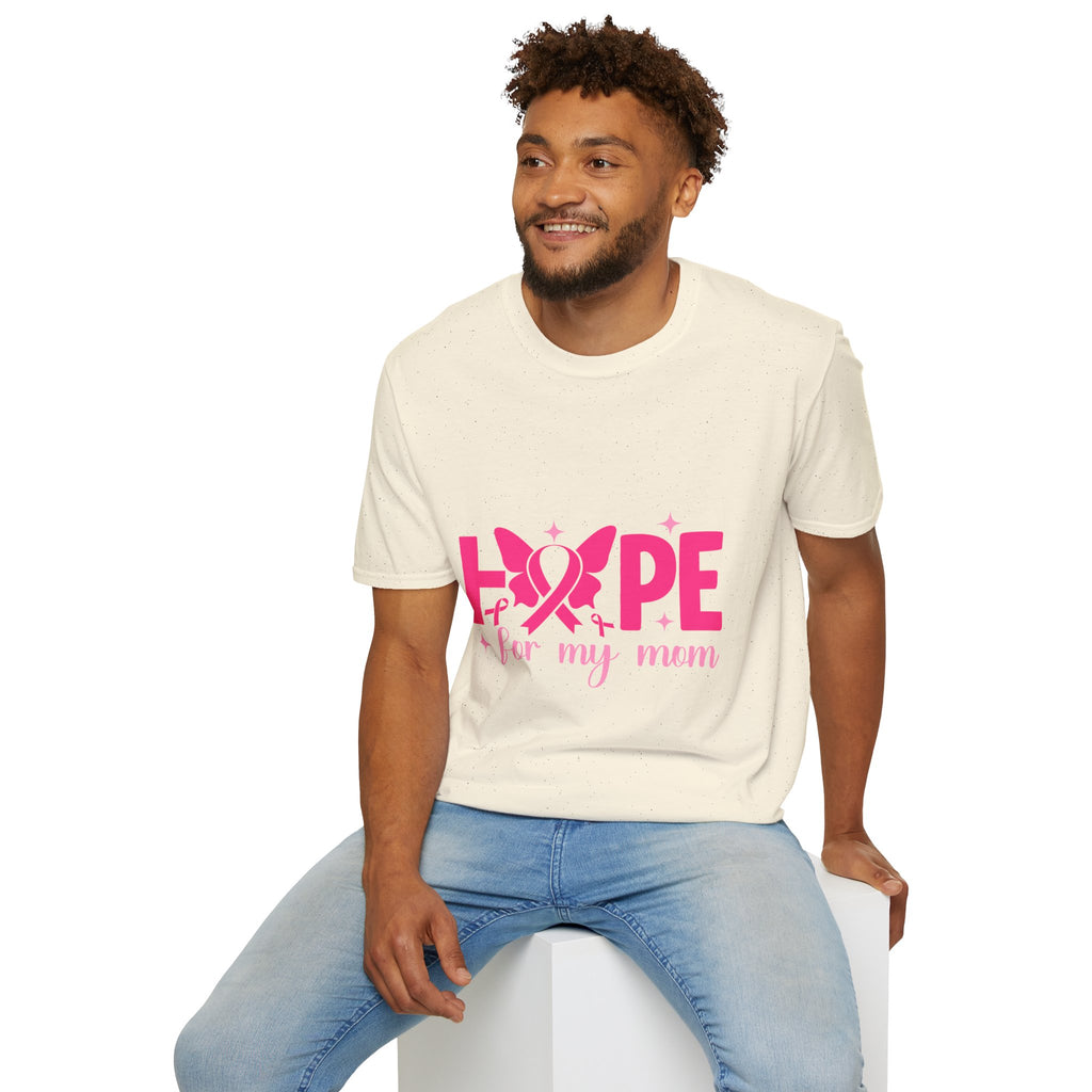 Hope Butterfly Breast Cancer Awareness T-Shirt — “Hope for my mom” Pink Ribbon Tee