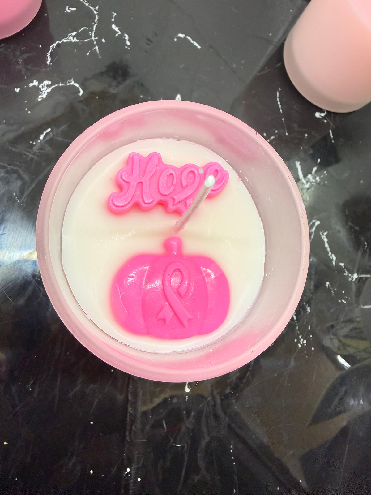 Breast Cancer Awareness Soy candle - scent varies - Soy grown in the USA - Random design/Color