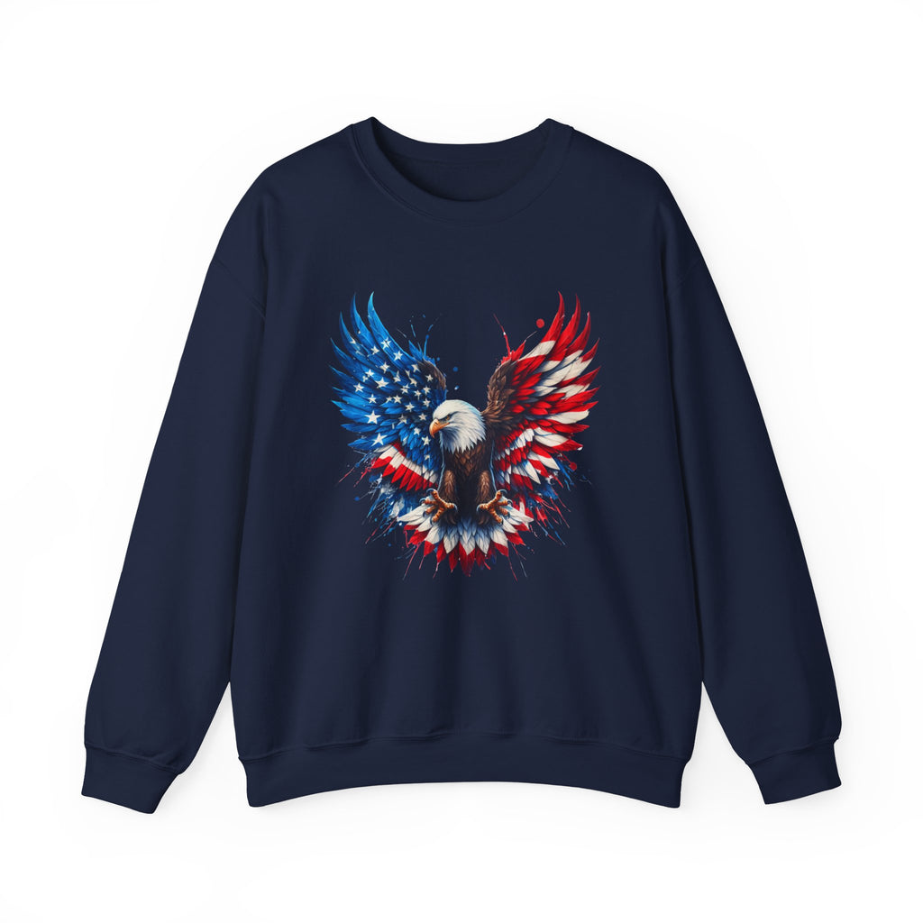 American Flag Bald Eagle Crewneck Sweatshirt USA