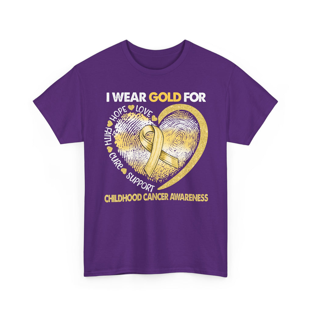 Gold Ribbon Childhood Cancer Awareness T-Shirt