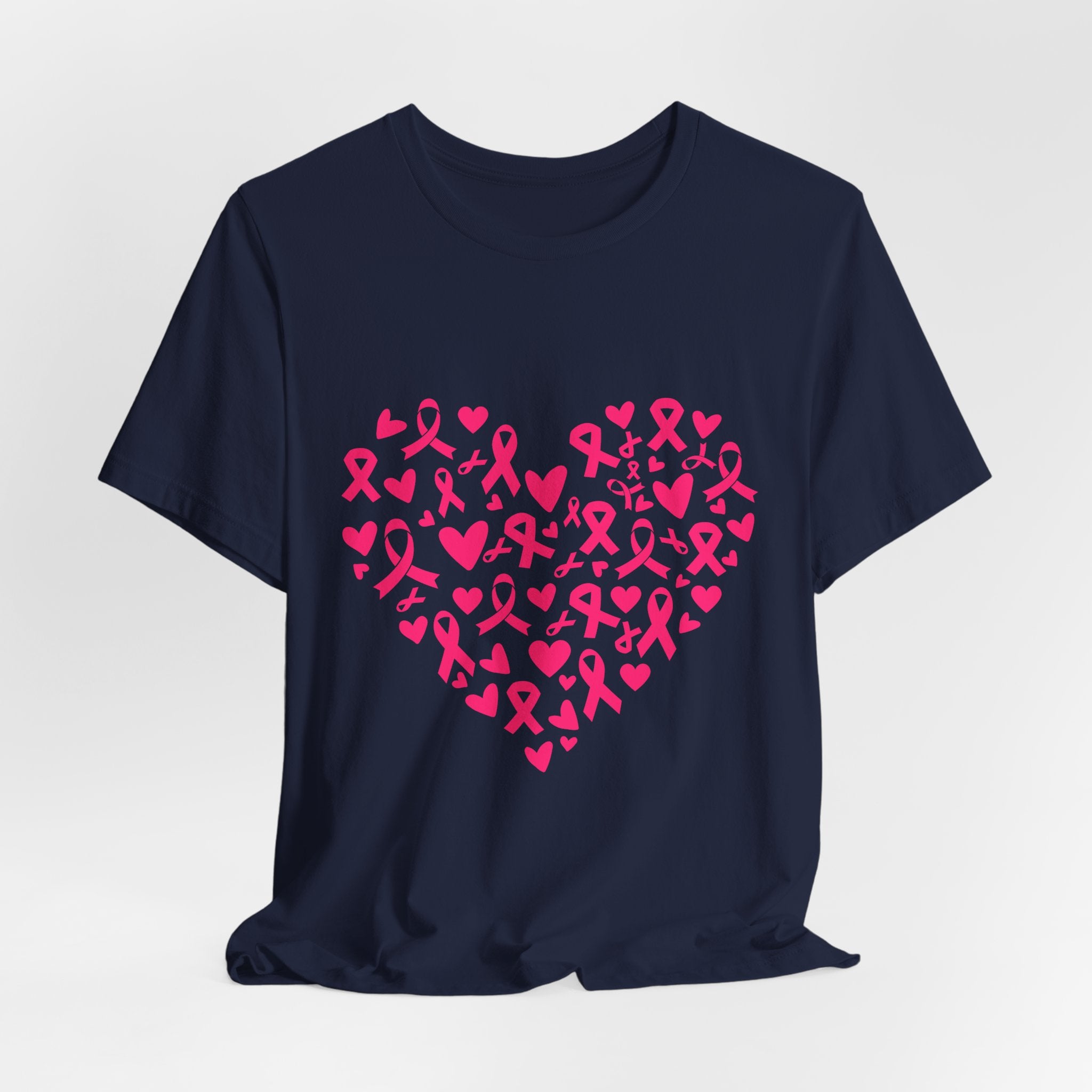 Breast Cancer Awareness Ribbon Heart Tee