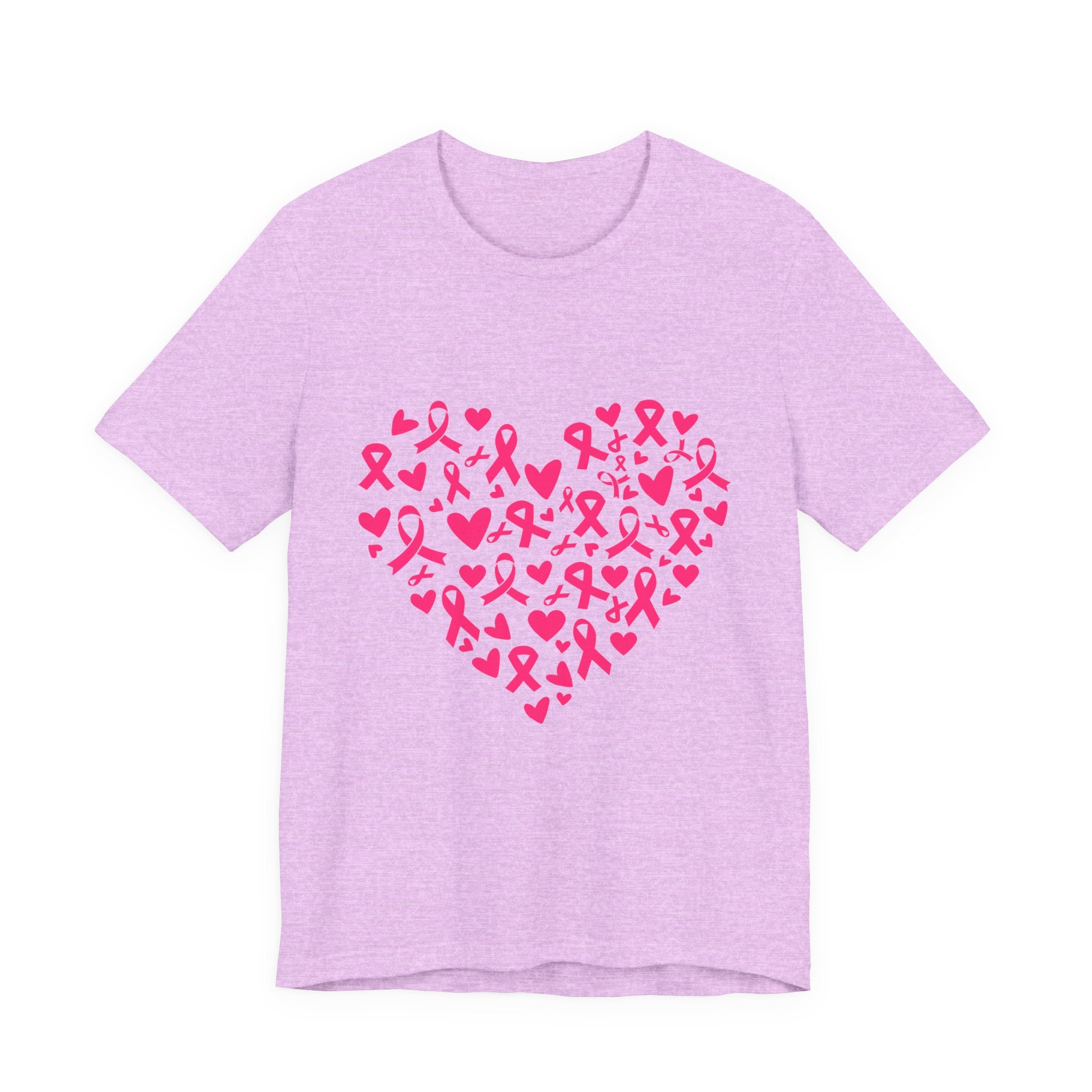 Breast Cancer Awareness Ribbon Heart Tee