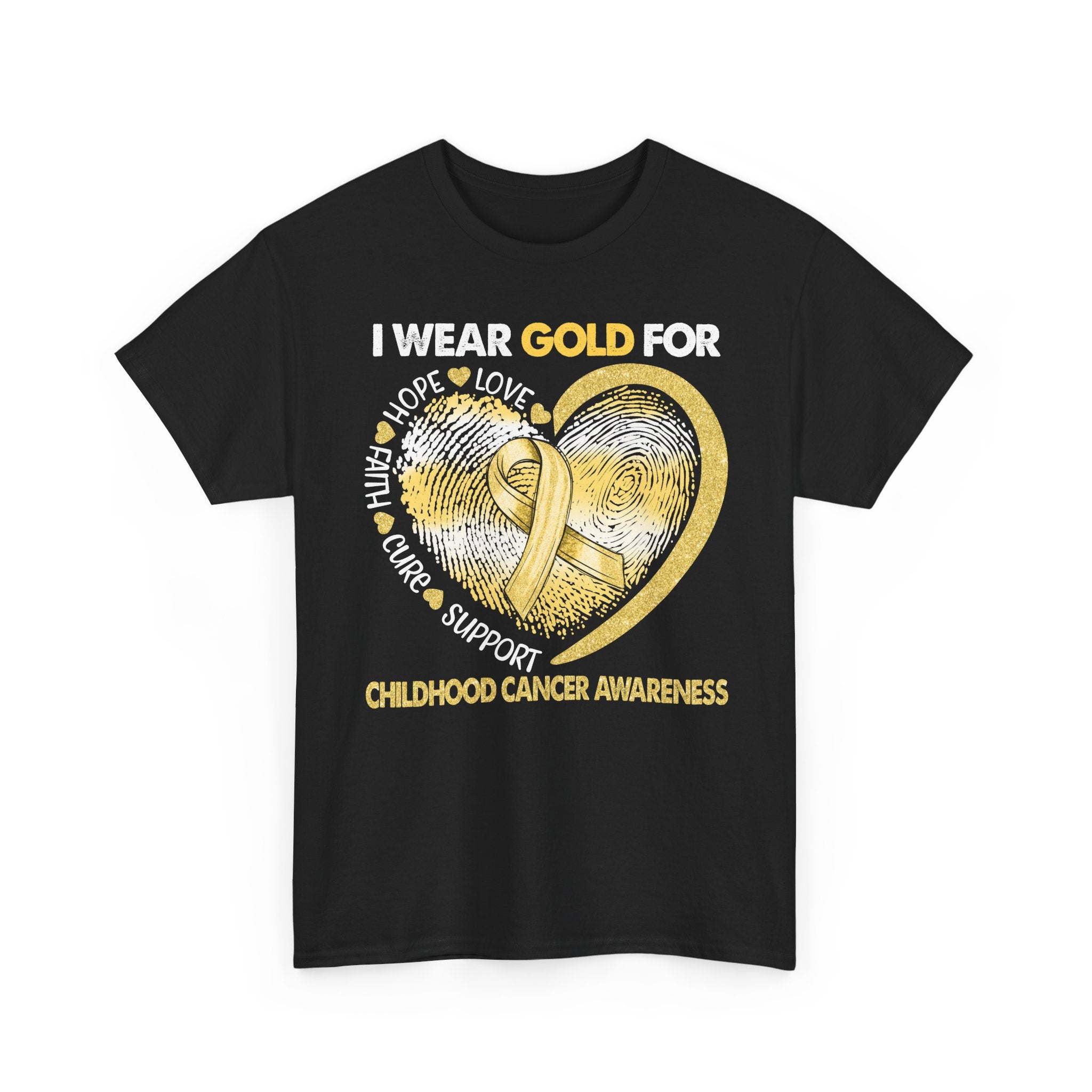Gold Ribbon Childhood Cancer Awareness T-Shirt