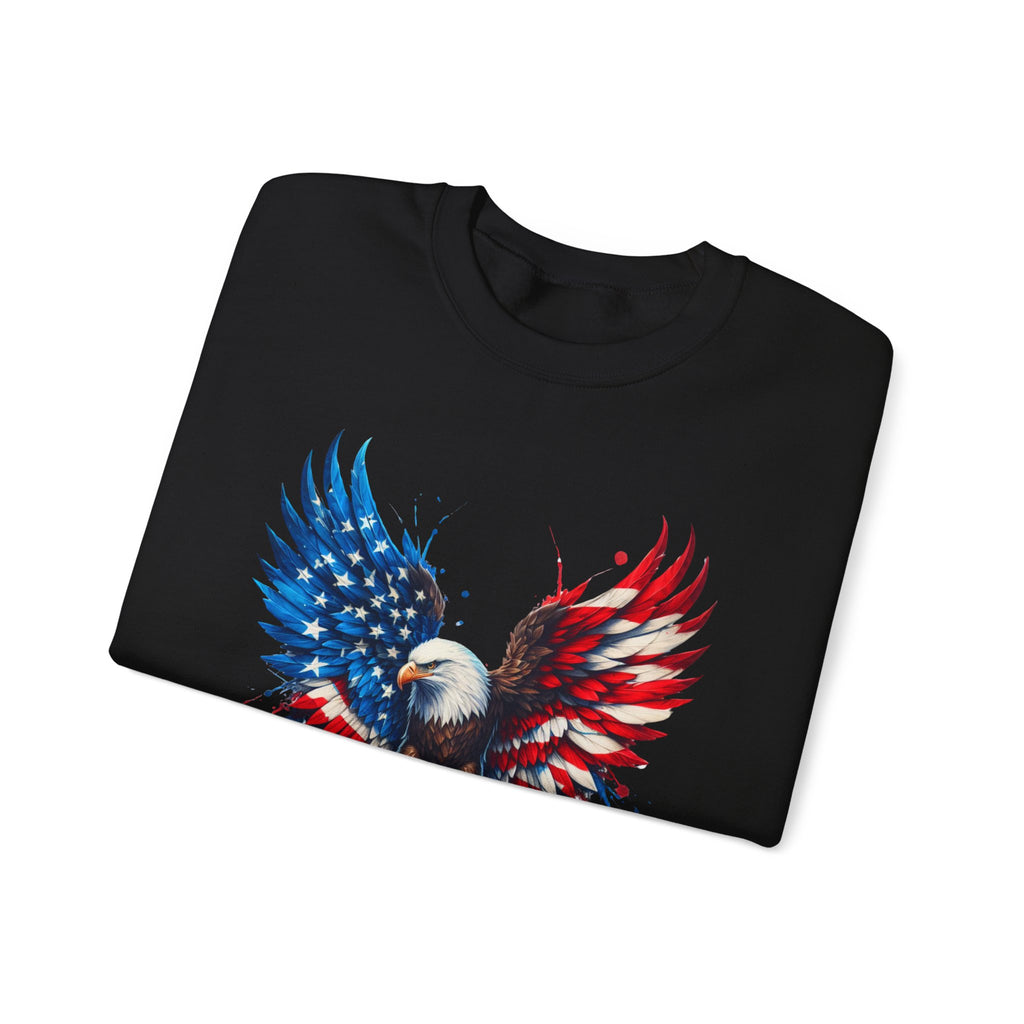 American Flag Bald Eagle Crewneck Sweatshirt USA
