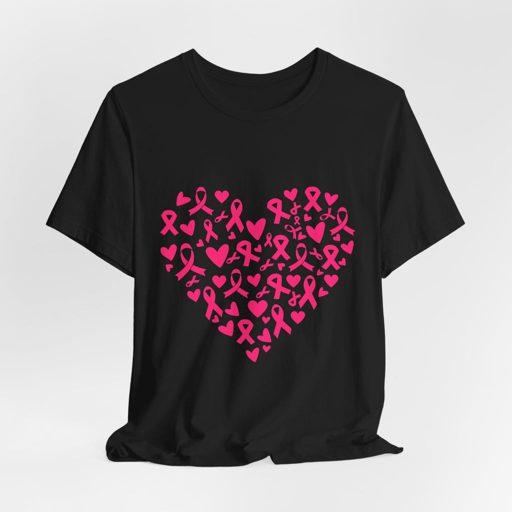 Breast Cancer Awareness Ribbon Heart Tee