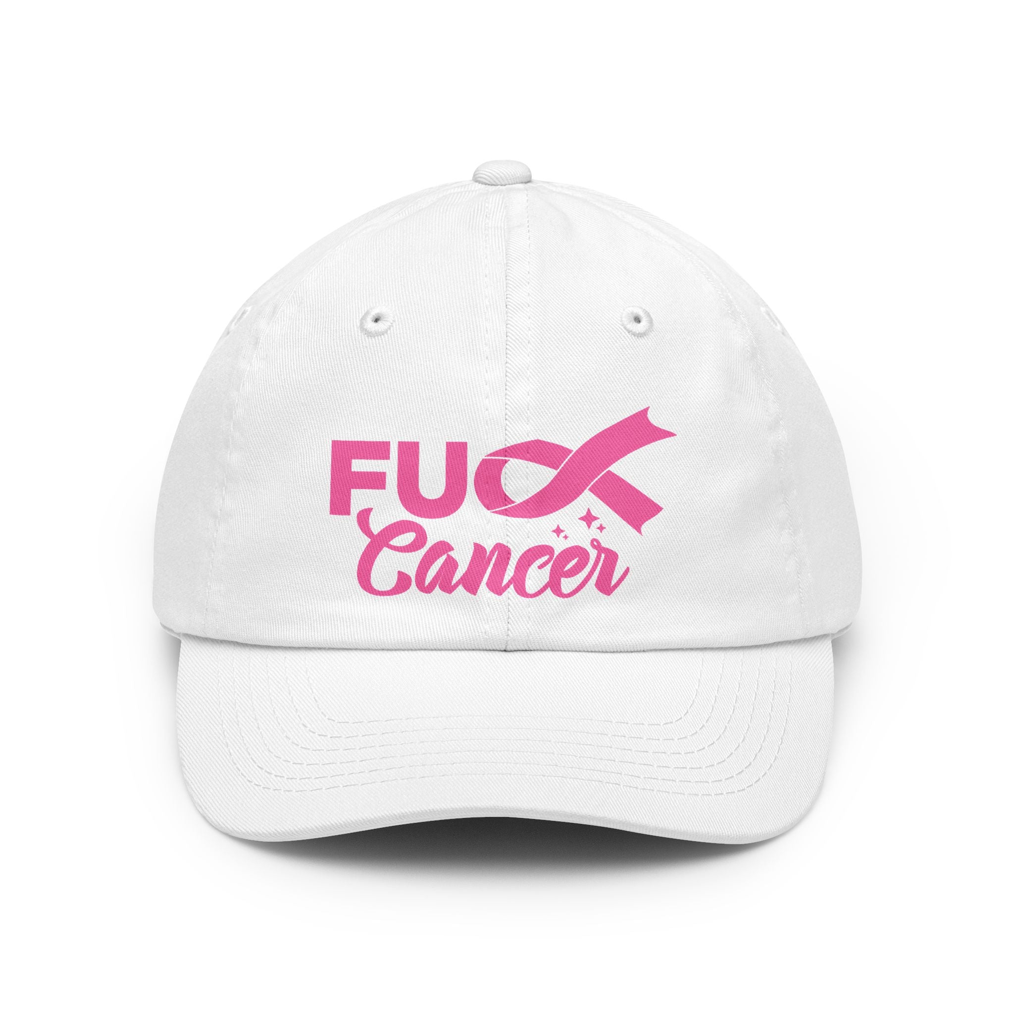 Cancer Support Dad Hat — “F**k Cancer” Pink Ribbon Baseball Cap