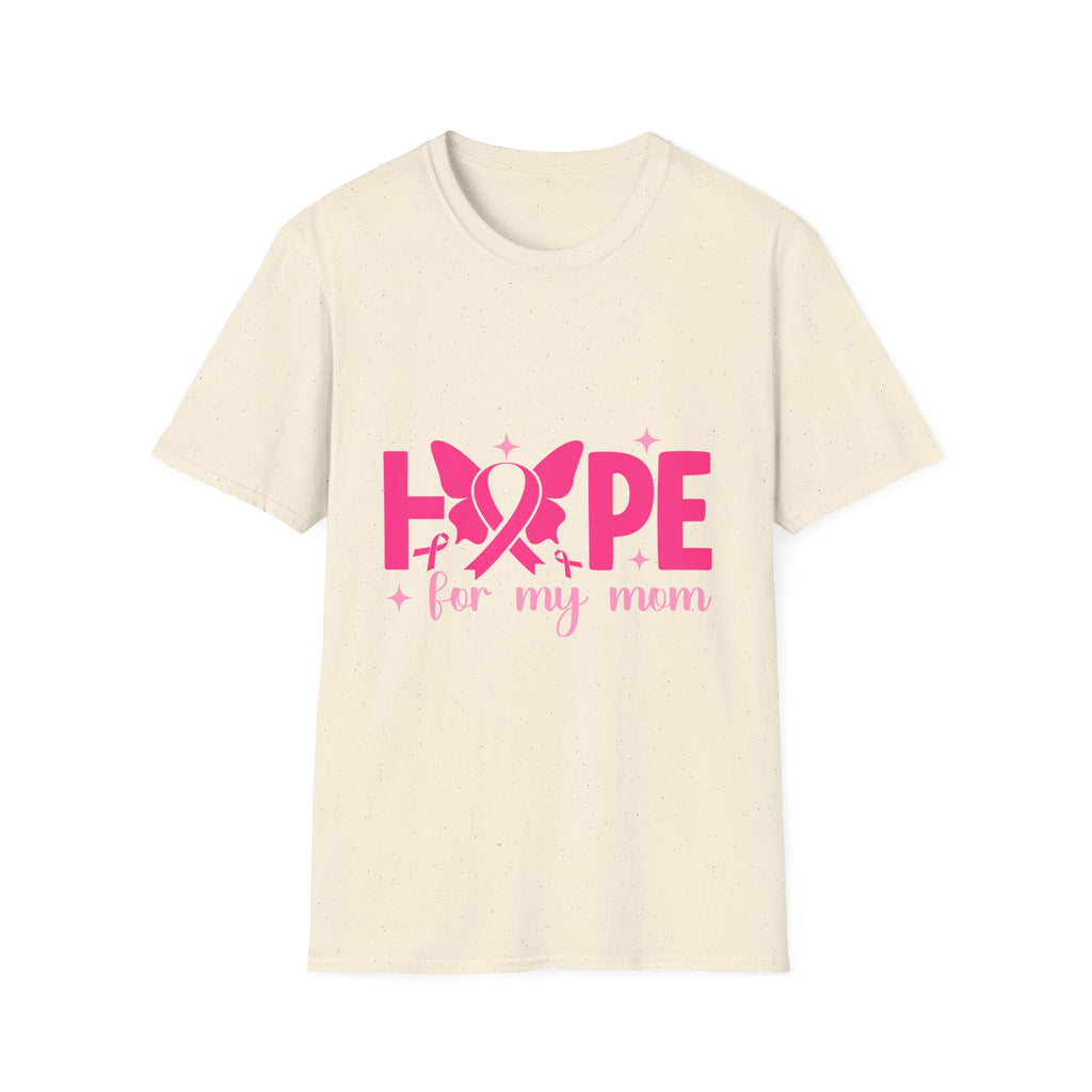 Hope Butterfly Breast Cancer Awareness T-Shirt — “Hope for my mom” Pink Ribbon Tee