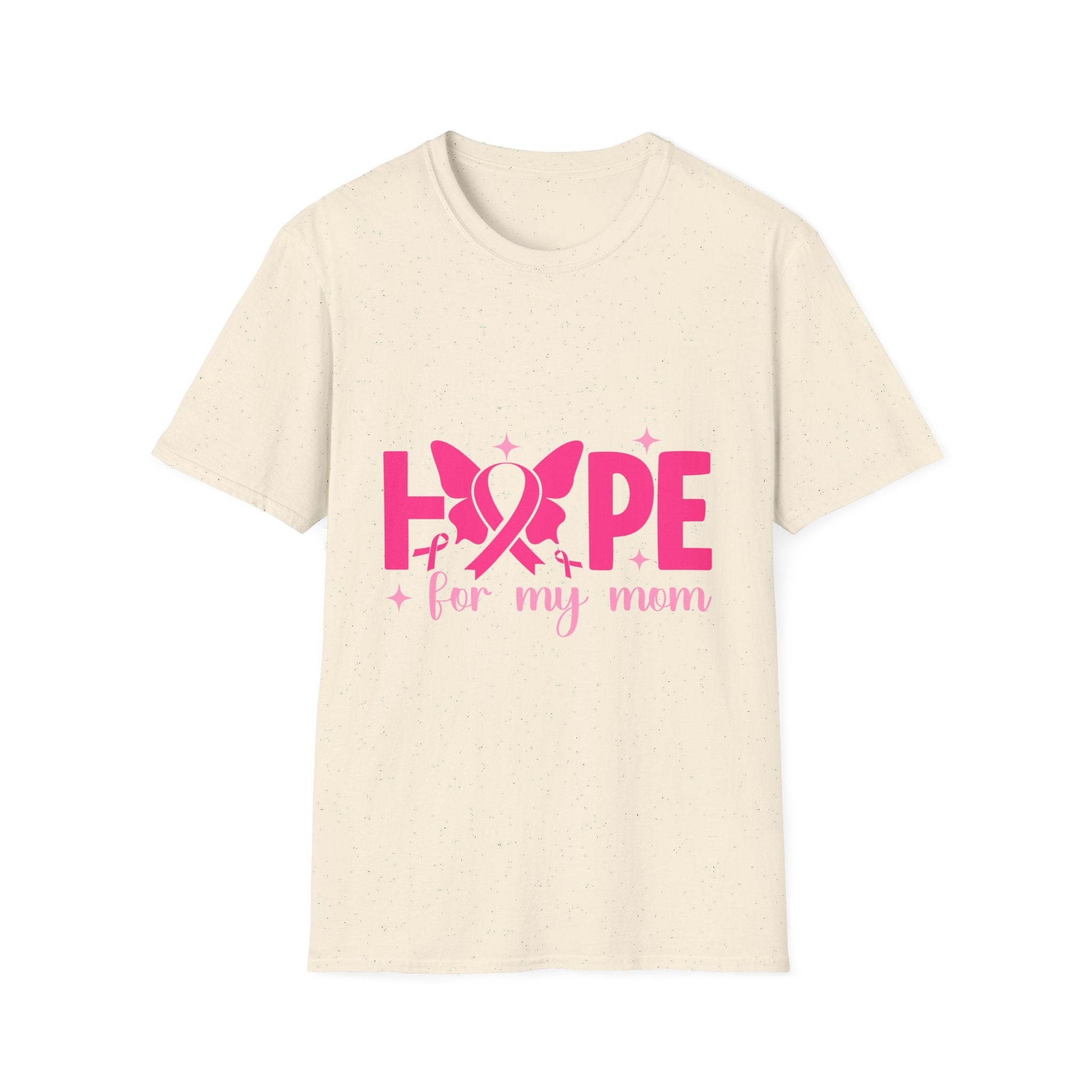 Hope Butterfly Breast Cancer Awareness T-Shirt — “Hope for my mom” Pink Ribbon Tee