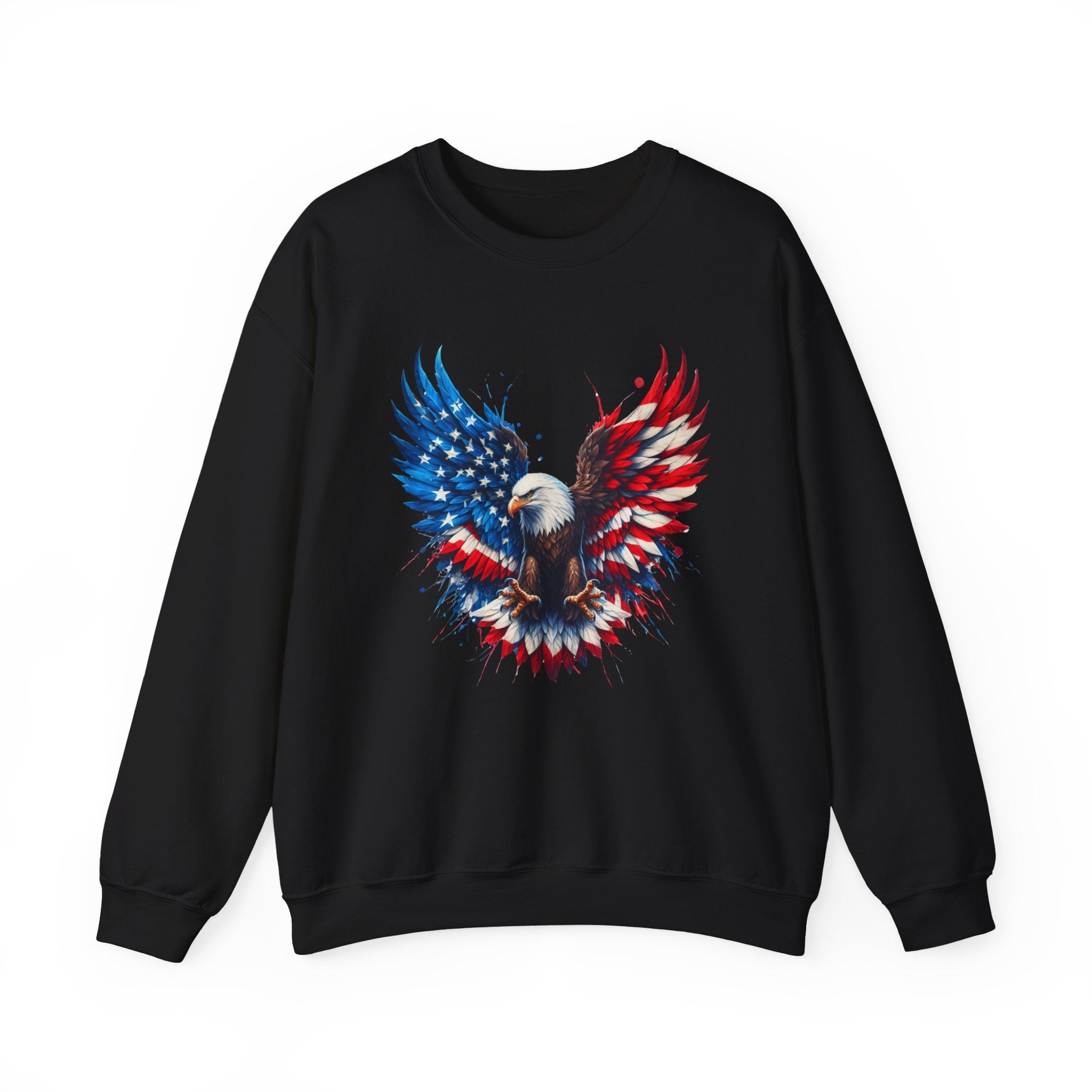American Flag Bald Eagle Crewneck Sweatshirt USA